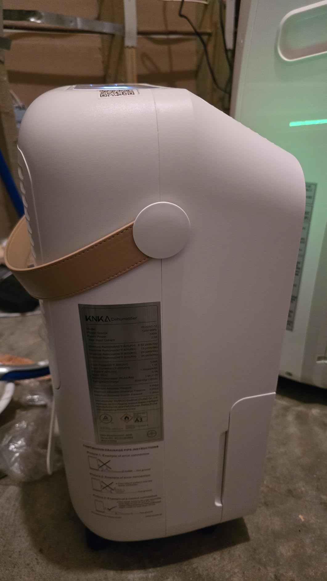 KNKA 2500 Sq.Ft Dehumidifier for Basement with Drain Hose Max 34 Pints, Dehumidifiers for Home, Bedroom, Bathroom, Large Room, Three Modes, Intelligent Humidity Control, Dry Clothes, 24HR Timer customer photo 1