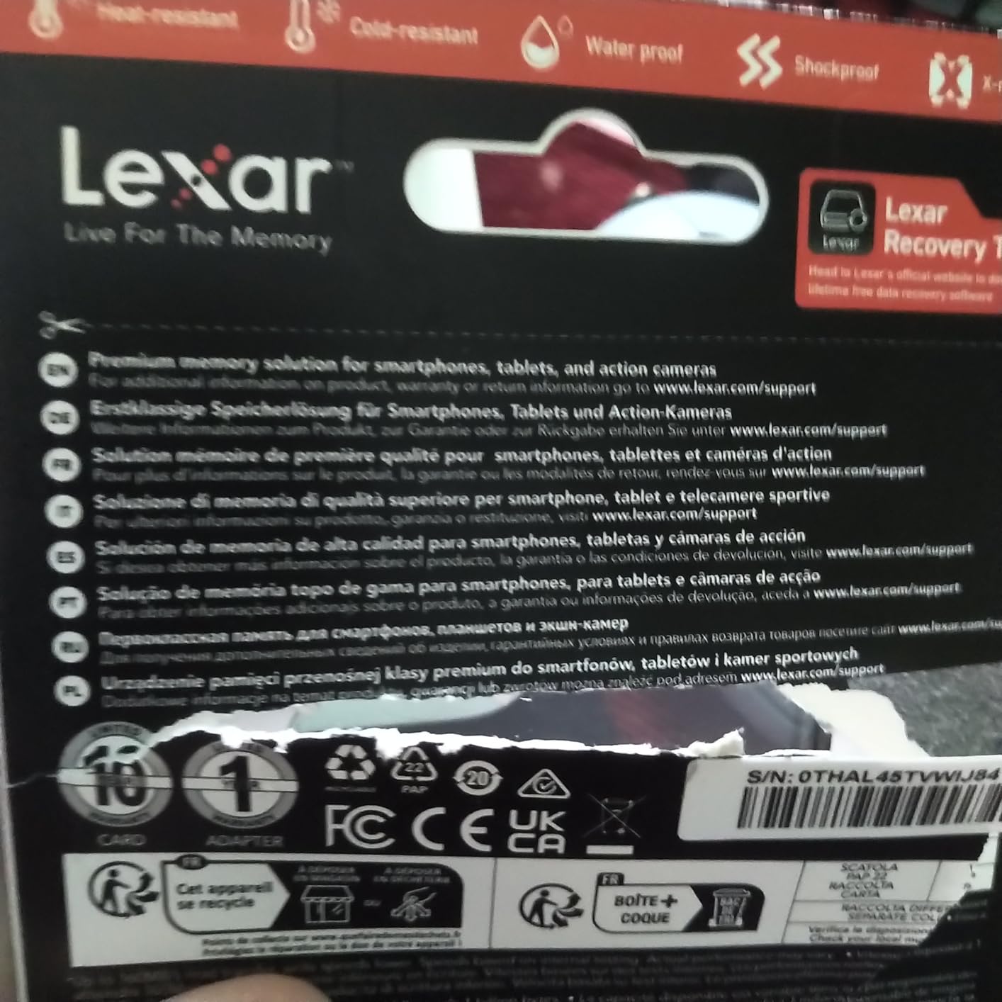 Lexar 512GB Blue Micro SD Card Up to 160MB/s, microSDXC UHS-I Memory Card with SD Adapter, C10, U3, A2, V30, 4K UHD customer photo 2
