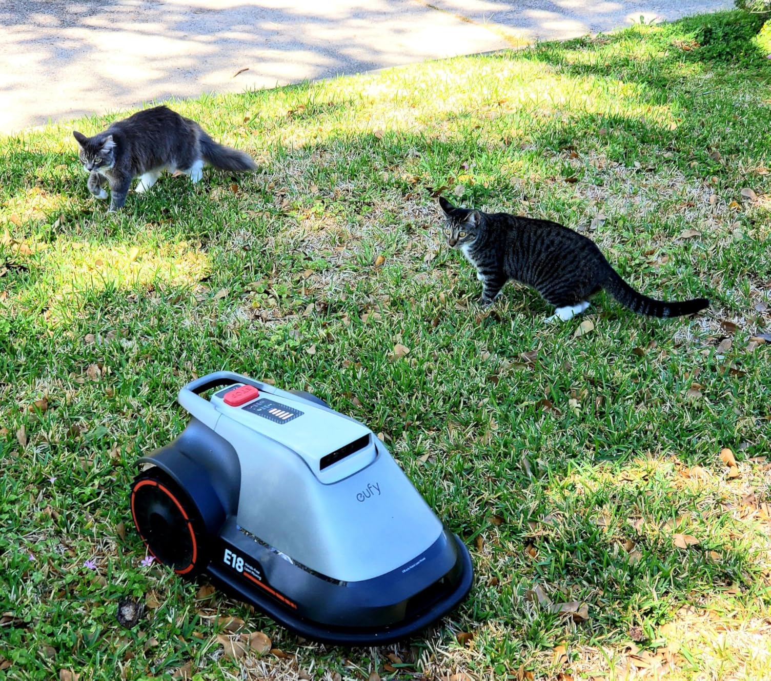eufy E18 Robot Lawn Mower, Max 0.3 Acres, Vision Navigation, Hands-Free Auto Mapping, Wire Free RTK Free, Multi-Zone Management, AI Obstacle Avoidance, APP Control, 18° Slope, Cut Height 1
