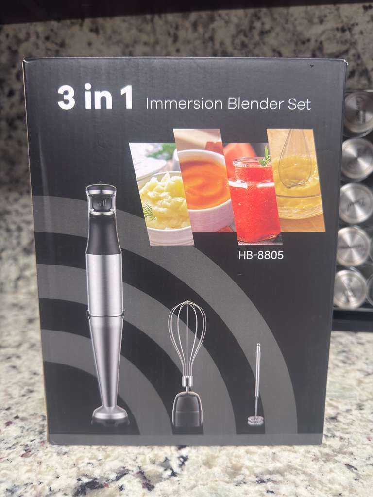 Immersion Blender Handheld 1100W 3 in 1 Corded Stick Hand Blenders for Kitchen with Trigger Speed Control, with Whisk, Milk Frother Attachments, Perfect Emulsifier for Soup, Smoothie, Puree customer photo 1