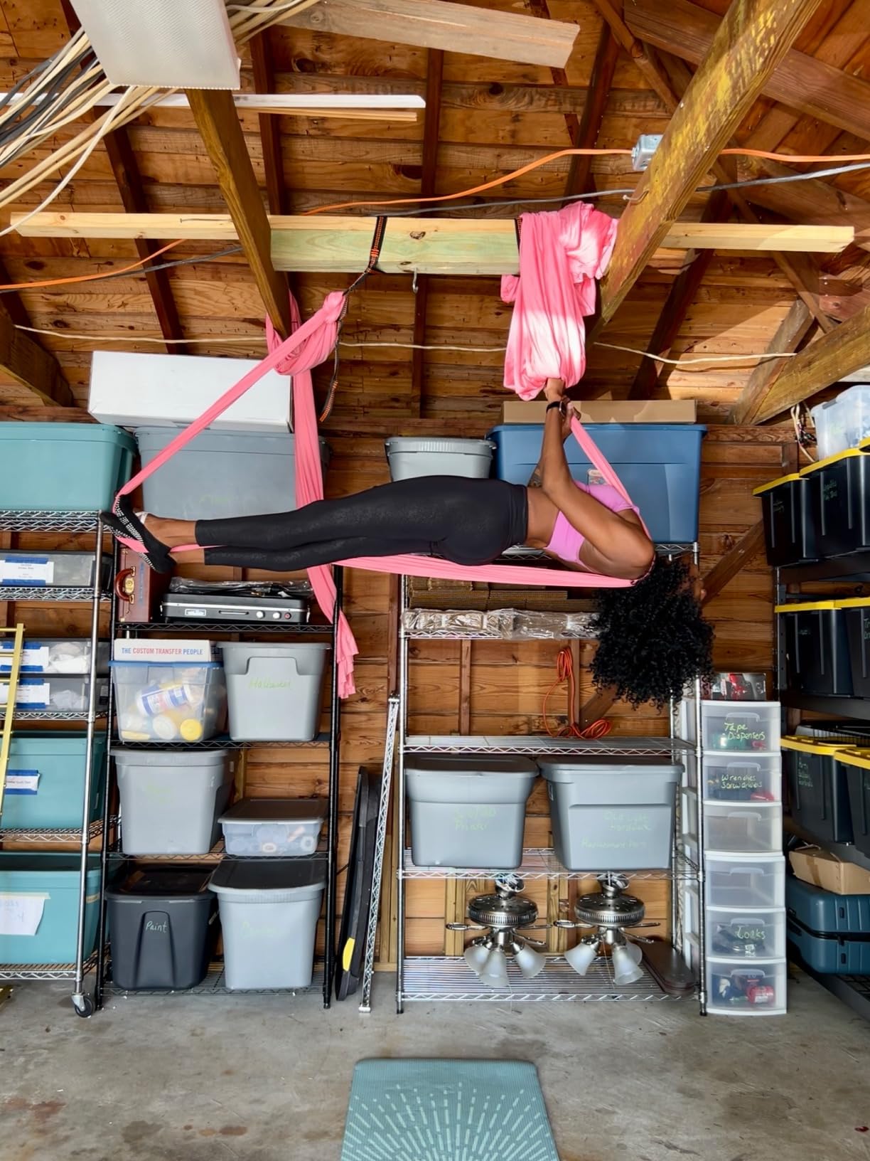 AyuHome Aerial Silks Kit for Home - Premium Yoga Swing for Adults with 660 lbs Capacity - Versatile Aerial Yoga Hammock for Gymnastics Training customer photo 1