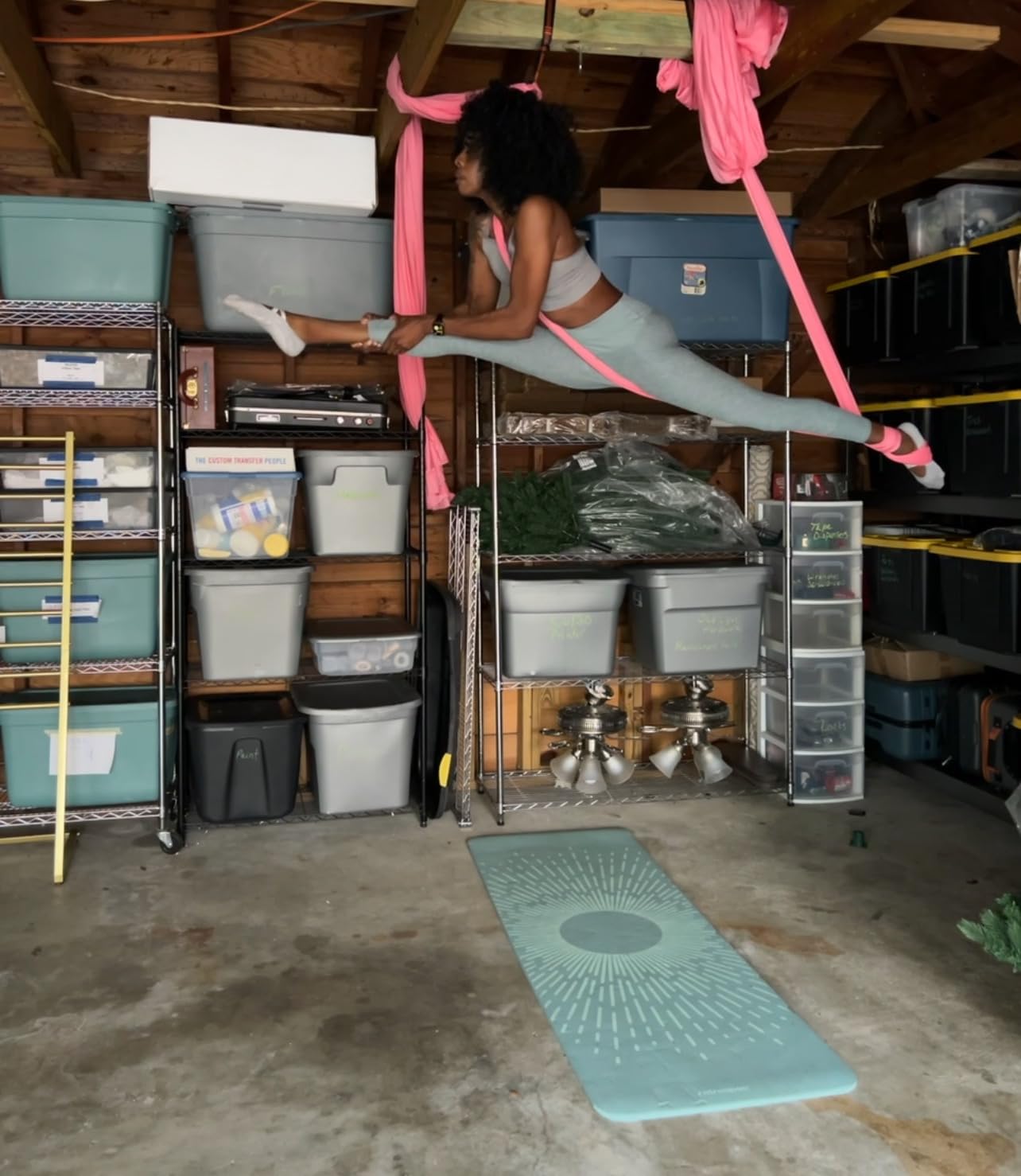 AyuHome Aerial Silks Kit for Home - Premium Yoga Swing for Adults with 660 lbs Capacity - Versatile Aerial Yoga Hammock for Gymnastics Training customer photo 2