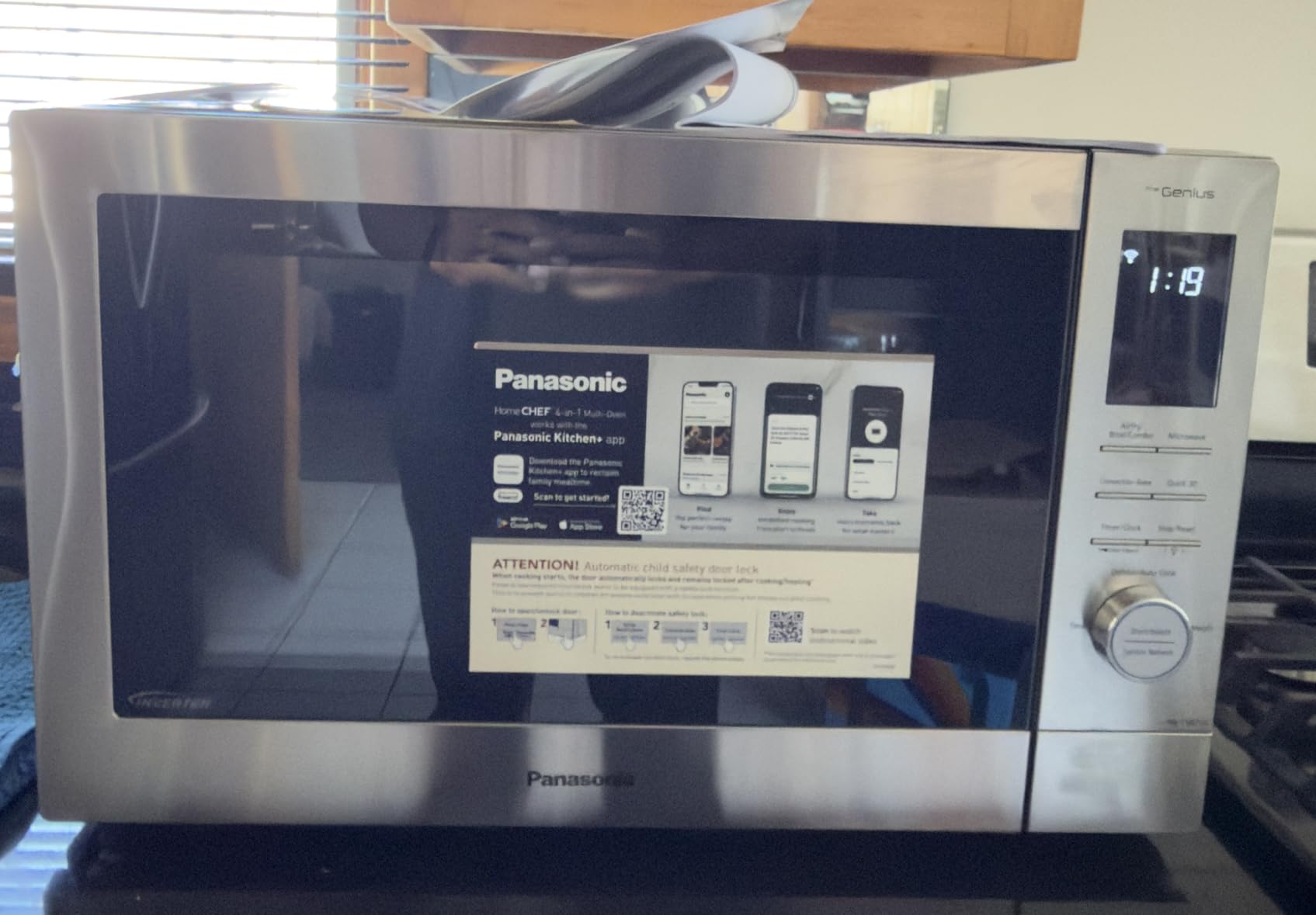 Panasonic HomeChef 4-in-1 Countertop Microwave Air Fryer Combo, Time-Saving 20 Presets + App-Linked Recipes, 1000W 1.2 cu ft Inverter Multi Oven & Convection Tech - NN-CV87QS Stainless Steel customer photo 1