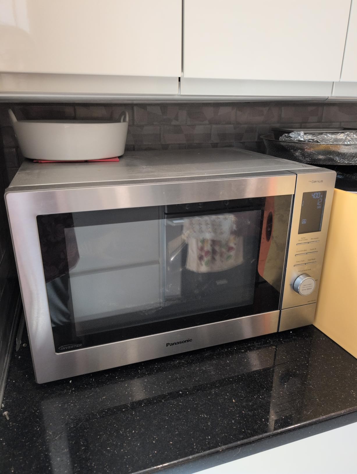 Panasonic HomeChef 4-in-1 Countertop Microwave Air Fryer Combo, Time-Saving 20 Presets + App-Linked Recipes, 1000W 1.2 cu ft Inverter Multi Oven & Convection Tech - NN-CV87QS Stainless Steel customer photo 2