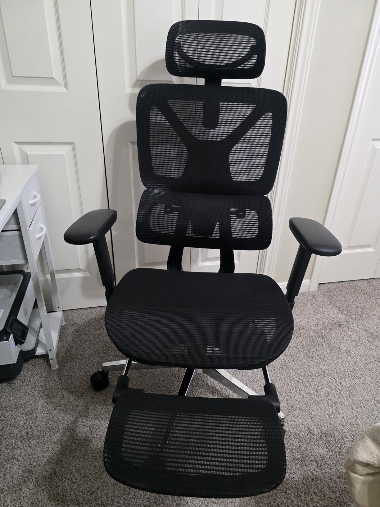FLEXISPOT ErgoX Premium Ergonomic Office Chair with Footrest- Adjustable 3D Armrests, Dynamic Lumbar Support, Recline & Tilt Function, Mesh Seat, for Home & Office Use,Dark Grey customer photo 1