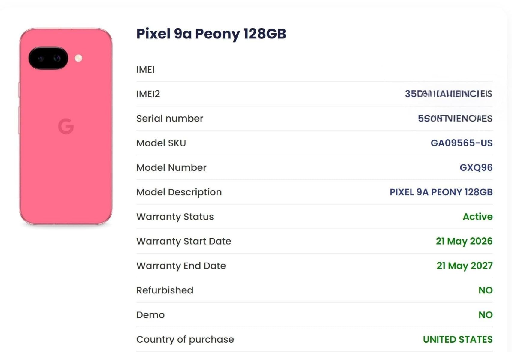 Google Pixel 9a with Gemini - Unlocked Android Smartphone with Incredible Camera and AI Photo Editing, All-Day Battery, and Powerful Security - Porcelain - 128 GB customer photo 1