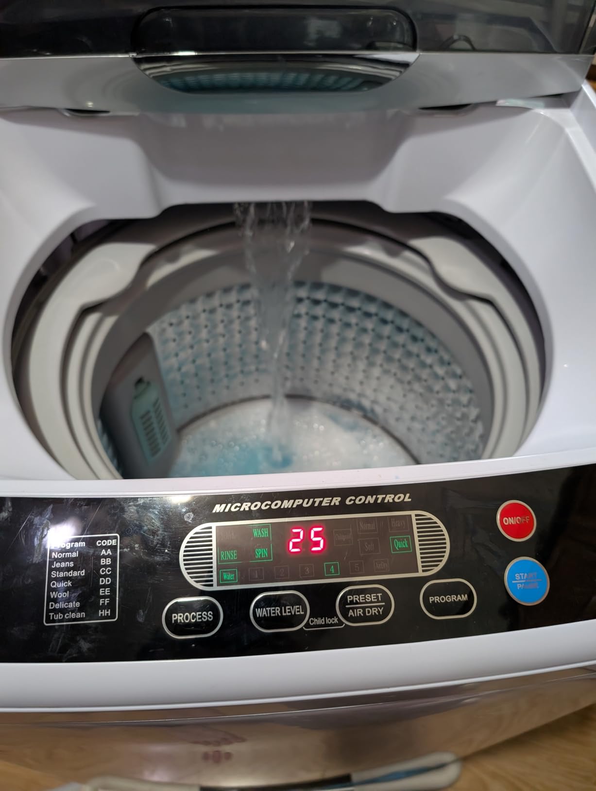 ROVSUN 30LBS Washing Machine, Full-Automatic Portable Washer with Stainless Steel Drum, Electric Laundry Machine, Washer and Spin Dryer Combo with Drain Pump for Home, Apartment customer photo 2