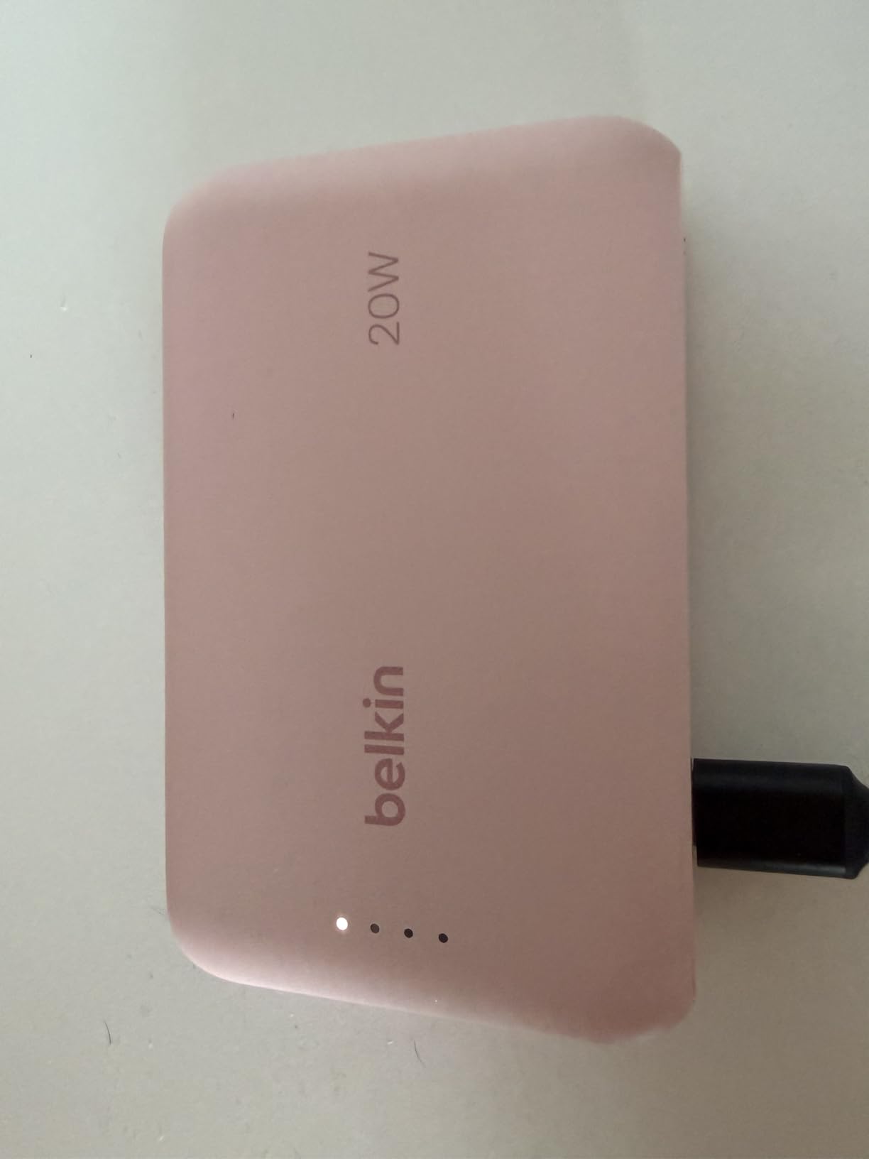Belkin Power Bank with Integrated Cable, Fast Charging USB-C, 20000 mAh 30W, Portable Charger Power Bank USB C for iPhone 17, Air, Pro, Pro Max, iPad, AirPods, Apple Watch, Galaxy S25, & More - Black customer photo 1