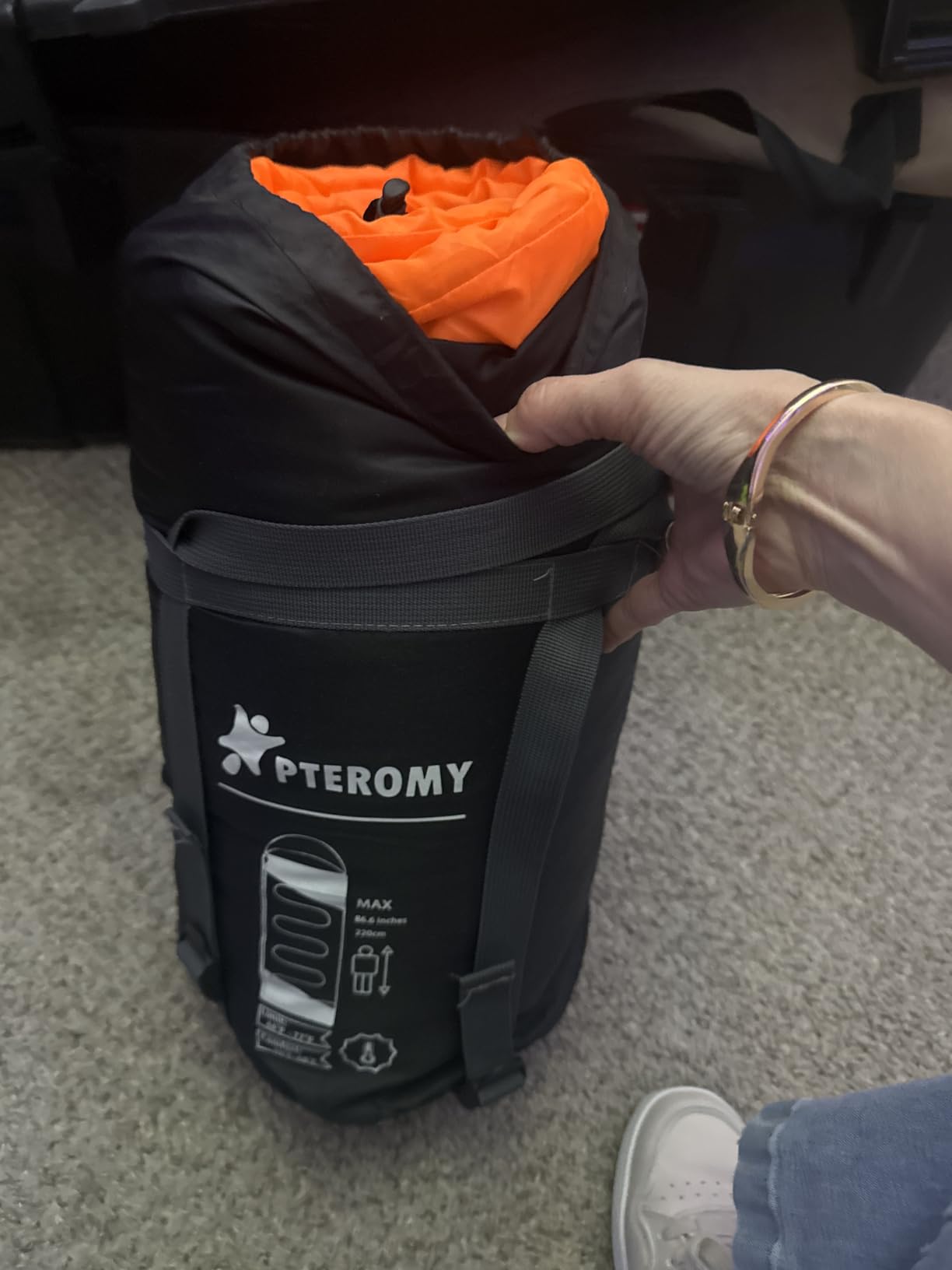 PTEROMY Sleeping Bags for Adults, Lightweight and Machine Washable, Water Resistant Backpacking Camping Sleeping Bag for Warm Cold Weather customer photo 2