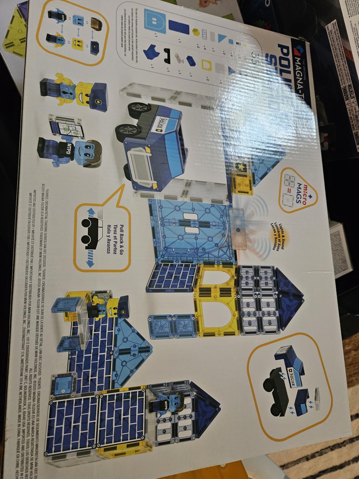MAGNA-TILES Police Station 35-Piece Magnetic Construction Set, The Original Magnetic Building Brand customer photo 1