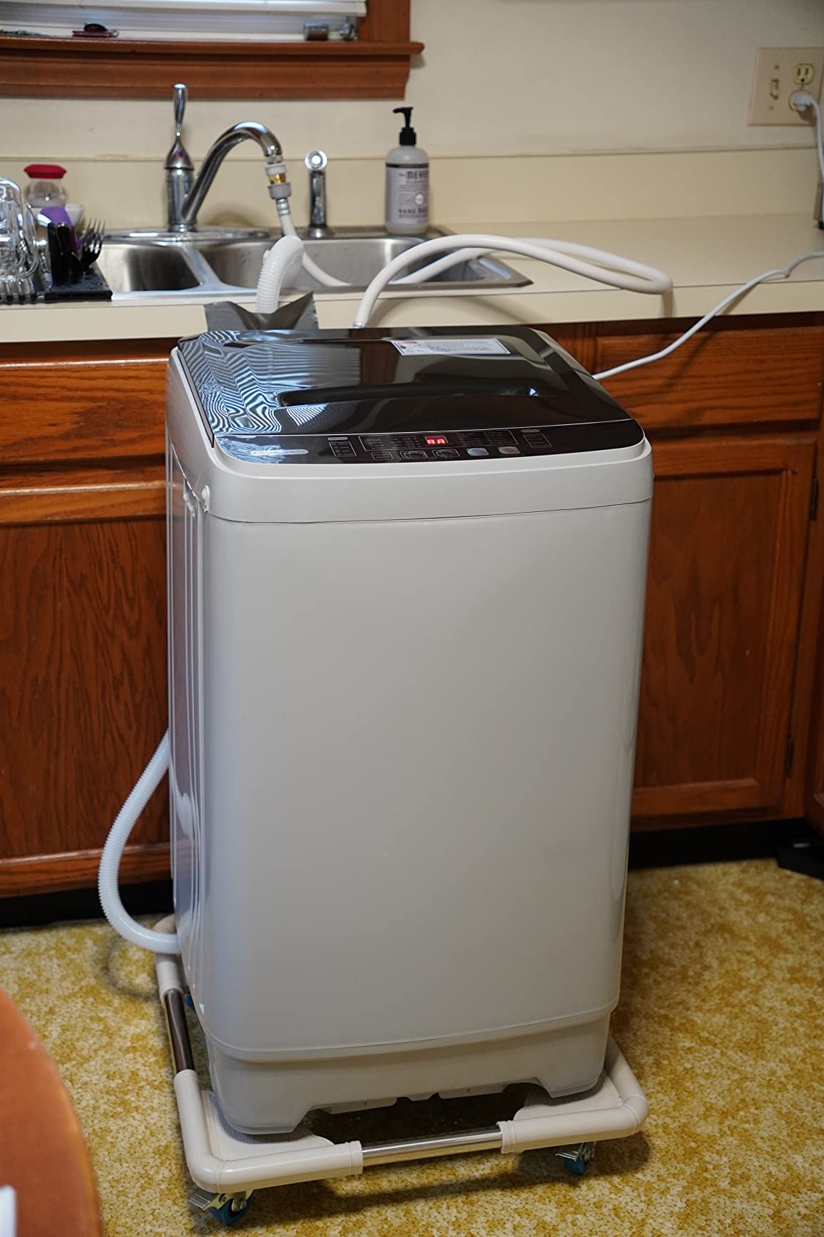 20Lbs Portable Washing Machine Nictemaw Portable Washer, 2.8 Cu.ft Washer and Dryer Combo with Drain Pump, 10 Programs 8 Water Level Compact Laundry Washer for Home, Apartment, RV, Dorms customer photo 2