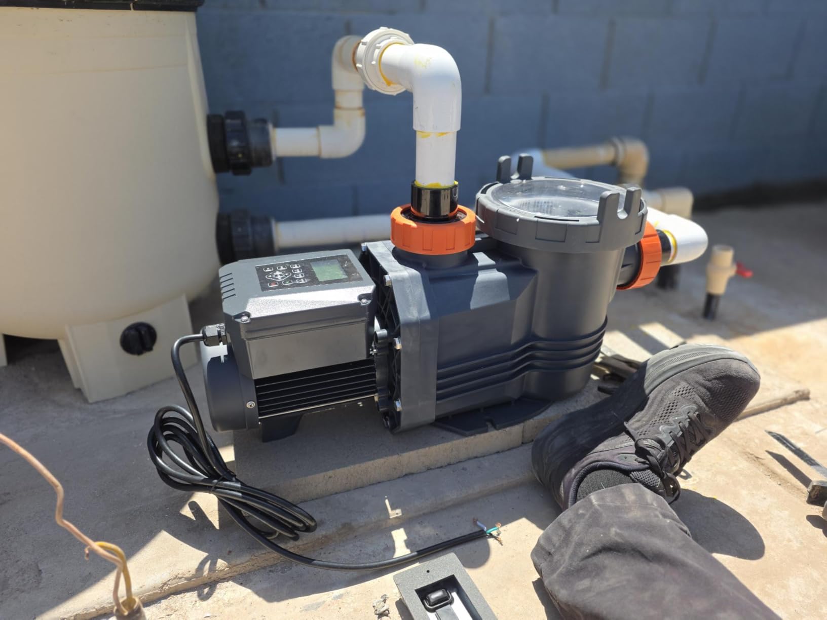 Variable Speed Pool Pump Inground, 2.5HP, 10567GPH High Flow Energy Efficient Pool Pump for Above Ground Pool, Programmable Timer, Rain Cover, 220V customer photo 2