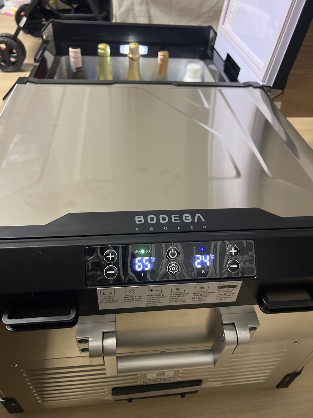 BODEGA Stainless Steel 12 Volt Car Refrigerator, 79 Quart Portable Freezer Car Fridge Dual Zone With APP Control, -4F-68F Electric Cooler, 12/24V DC and 100-240V AC, for Vehicles,Camping, RV, Outdoor customer photo 2