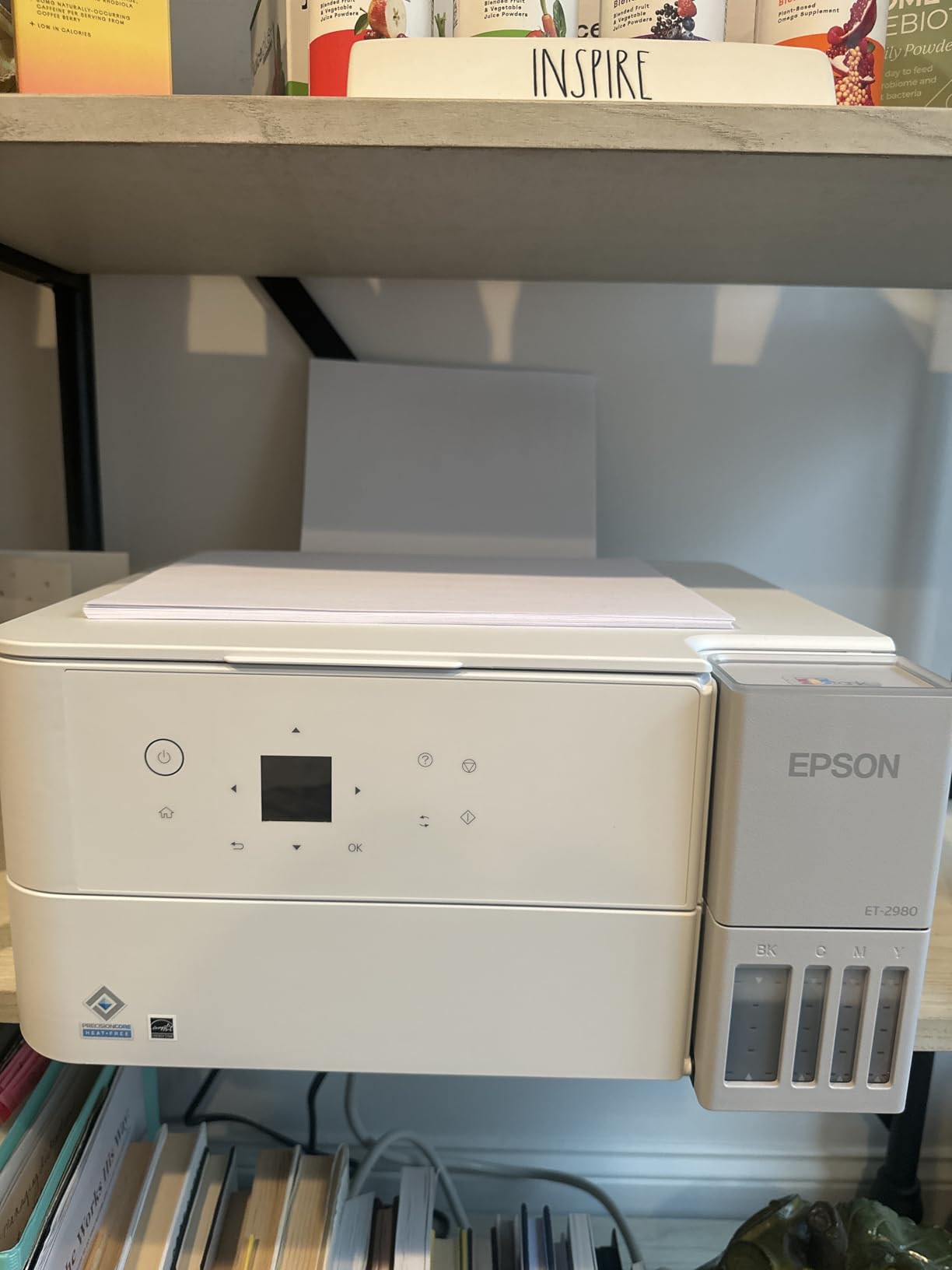 Epson EcoTank ET-2980 Wireless All-in-One Color Supertank Printer with Refillable Ink Tanks, 3 Years of Ink, Mobile Printing, 15 PPM, Color Touchscreen, Auto 2-Sided, White customer photo 2