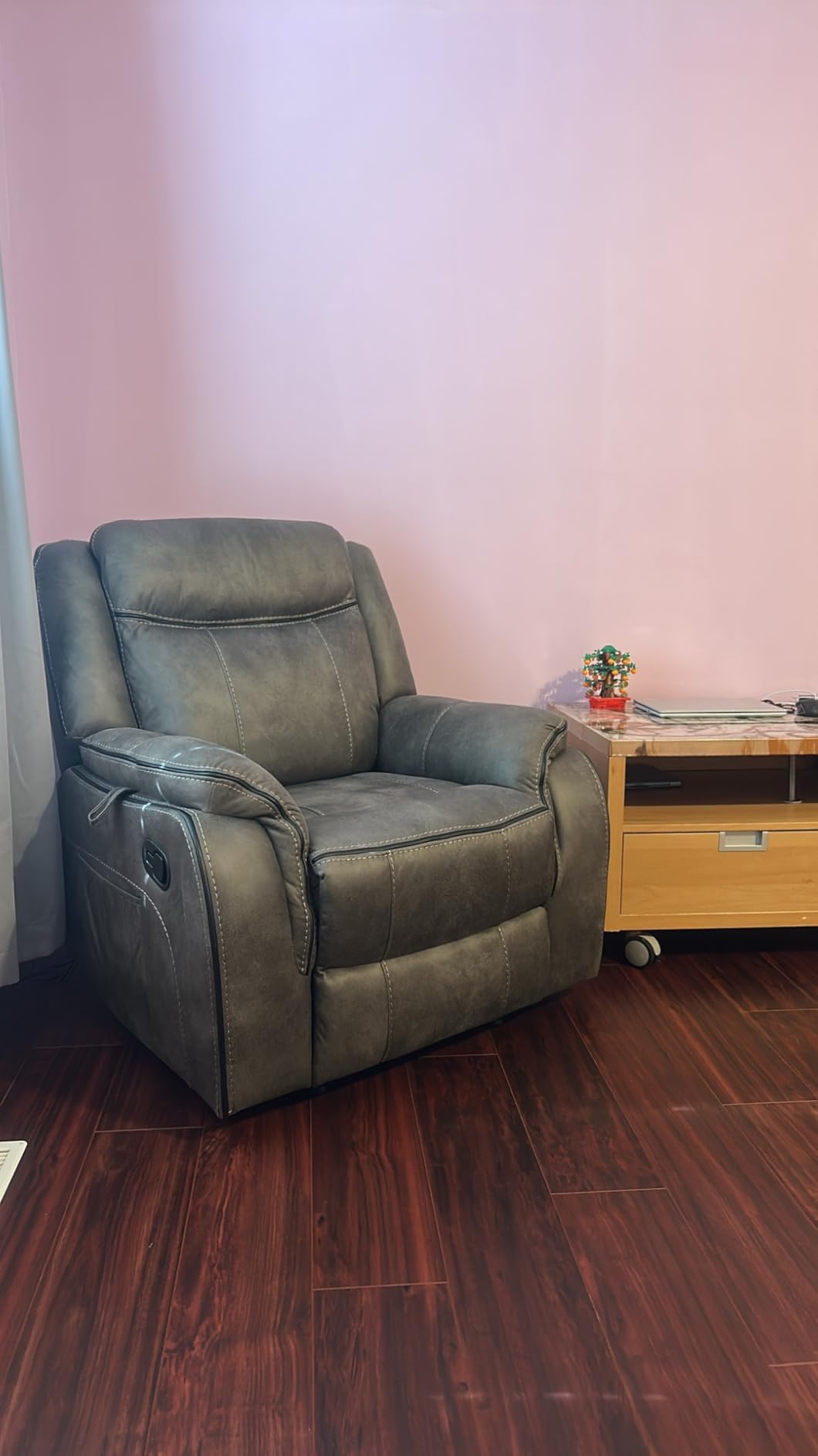 Massage Recliner Chair with Heat, Faux Leather Recliner Chairs for Adults, 39