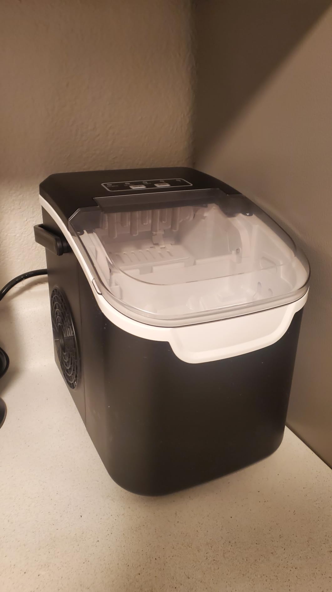 Countertop Ice Maker Machine, 8 Ice Cubes in 6 mins, 26lb/Day Bullet Ice with 2 Sizes - Portable Mini, Energy Saving & Basket/Scoop for Home/Party/Travel/Camping/Bar (Grey) customer photo 1