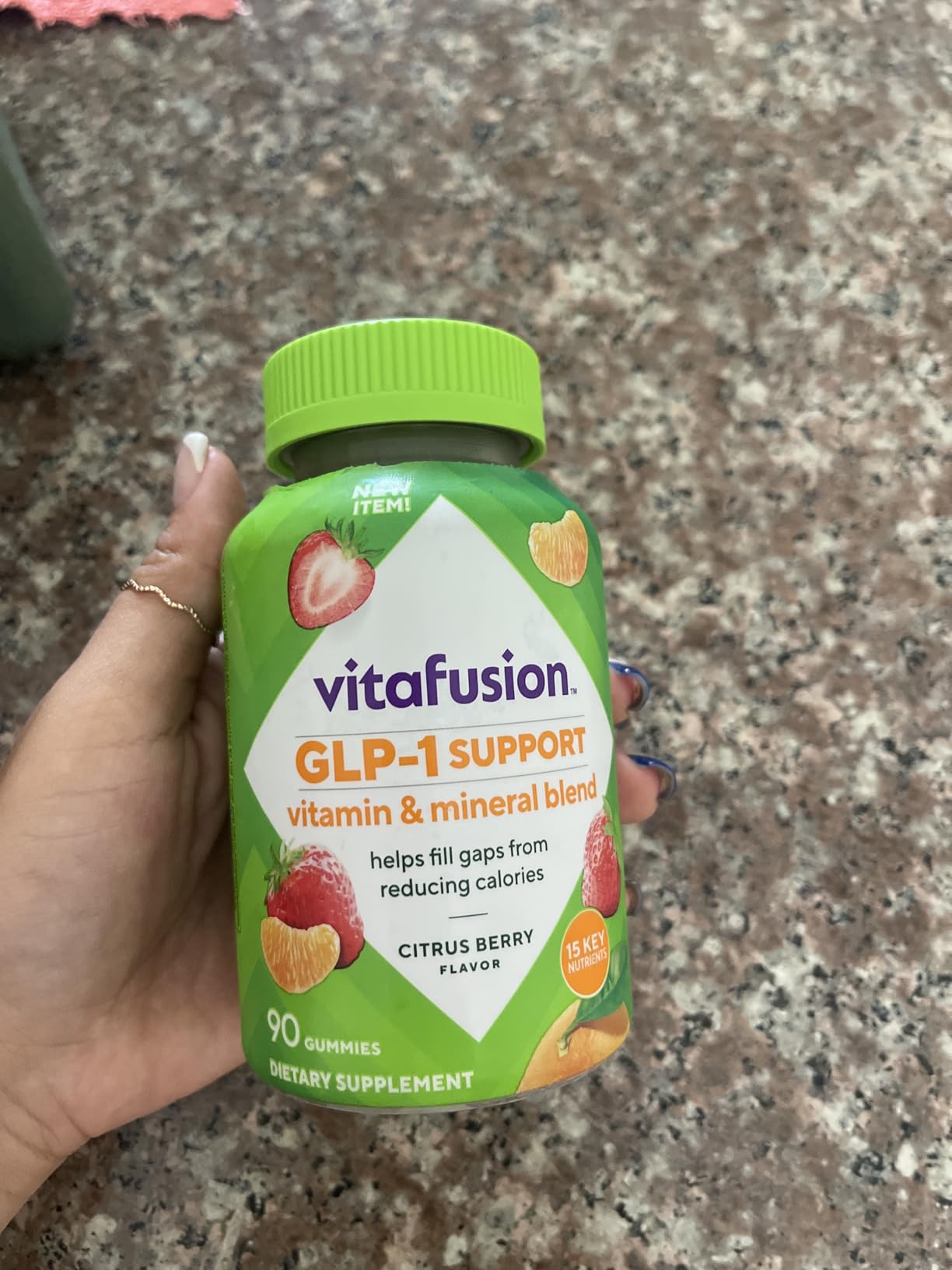 vitafusion GLP-1 Support Multivitamin, Vitamin and Mineral Blend, 15 Essential Nutrients, Citrus Berry Flavor, 90 Count, 45 Day Supply customer photo 1