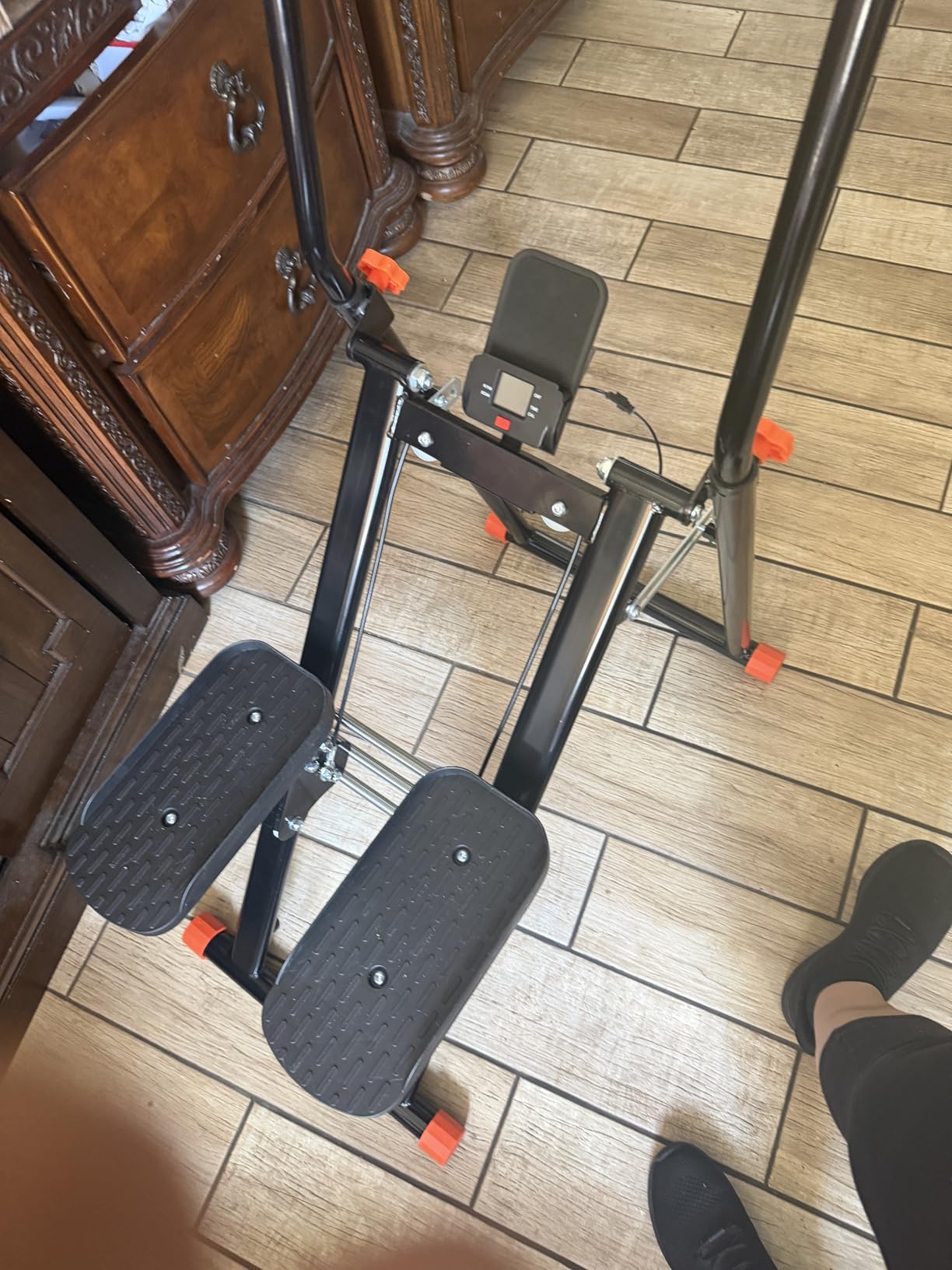 Stair Stepper for Home, Upgraded 3-Level Adjustable Resistance& Incline, Extra-Wide Non-Slip Pedals, LCD Counter with Phone Holder, 350 lbs Capacity customer photo 2