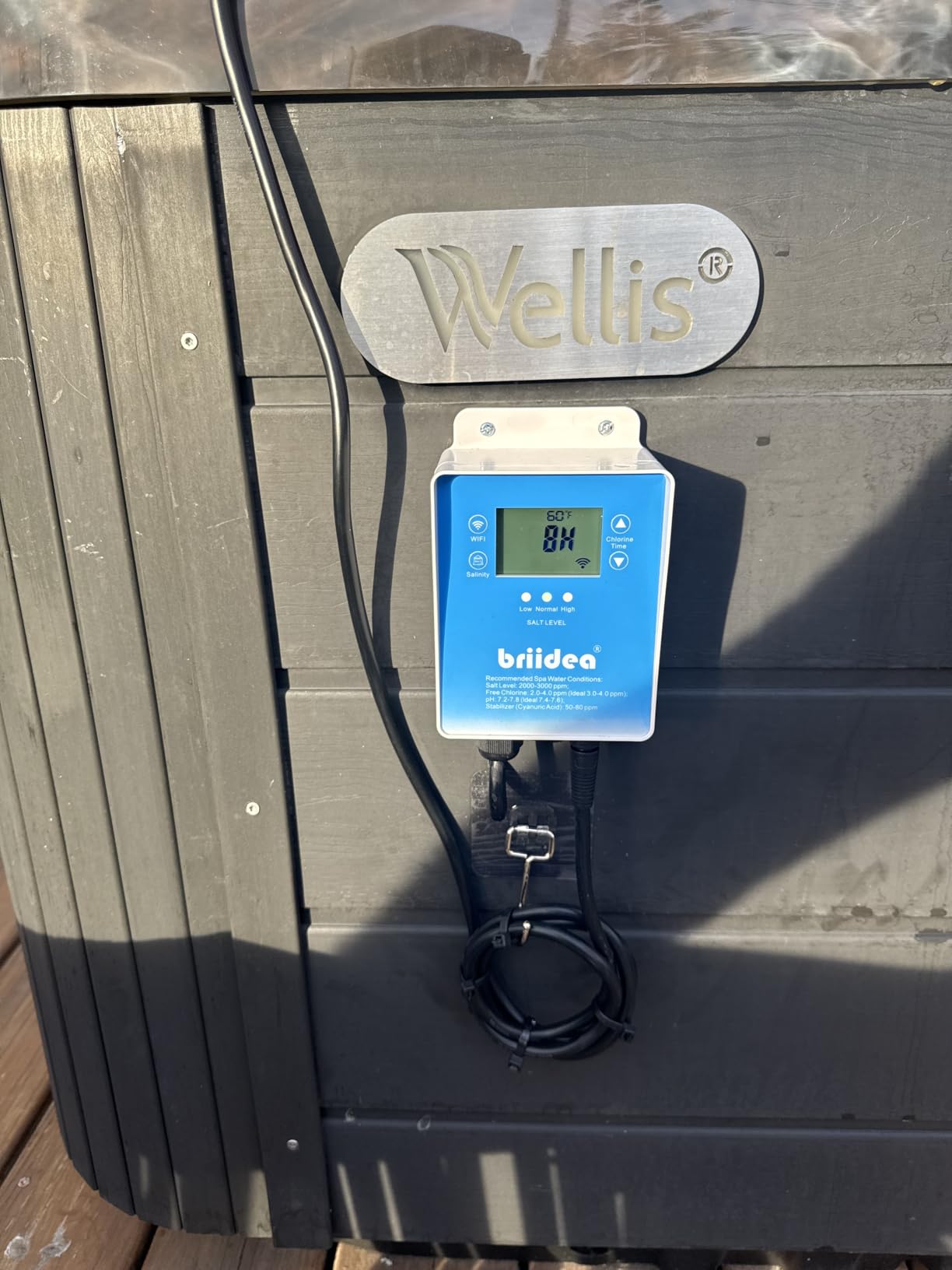 Salt Chlorine Generator, Briidea Chlorine Generator with USA Titanium Salt Cell, Designed for Hot Tubs & Swim Spas, Up to 2000 Gallons, Chemical-Free customer photo 2