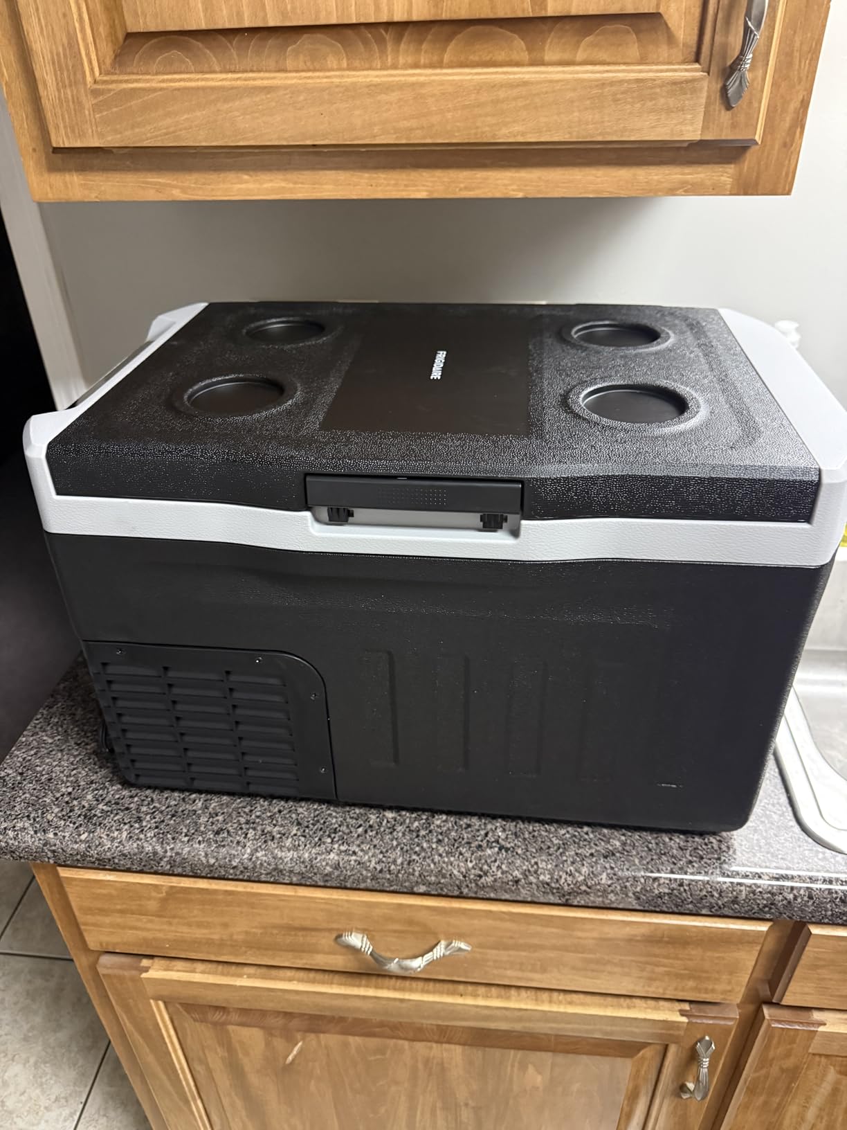 Frigidaire, 51 Qt. Portable Convertible Electric Refrigerator/Freezer Trolley-With App, Dual Zone, Black customer photo 2