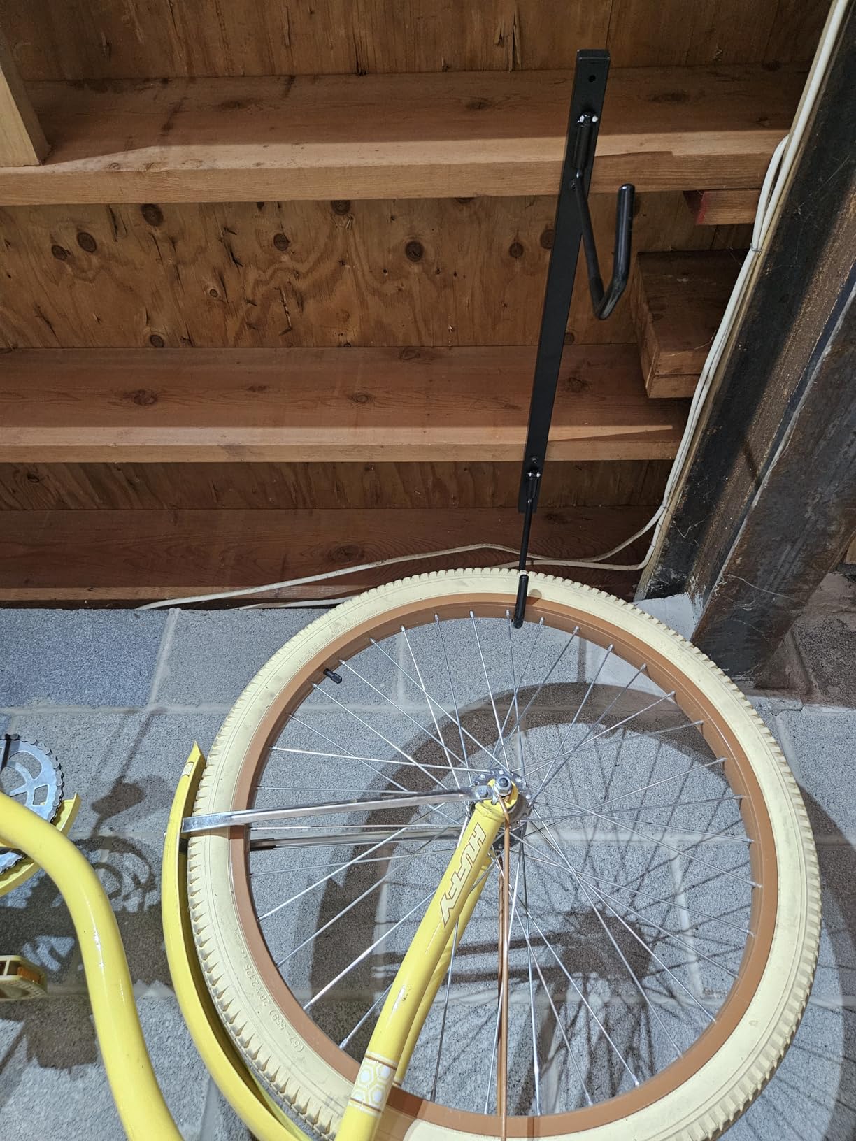 TORACK Overhead Bike Rack for Garage, Ceiling-Mounted Bicycle Storage Hooks for 2 Bikes (Horizontal) or 4 Bikes (Vertical) customer photo 2