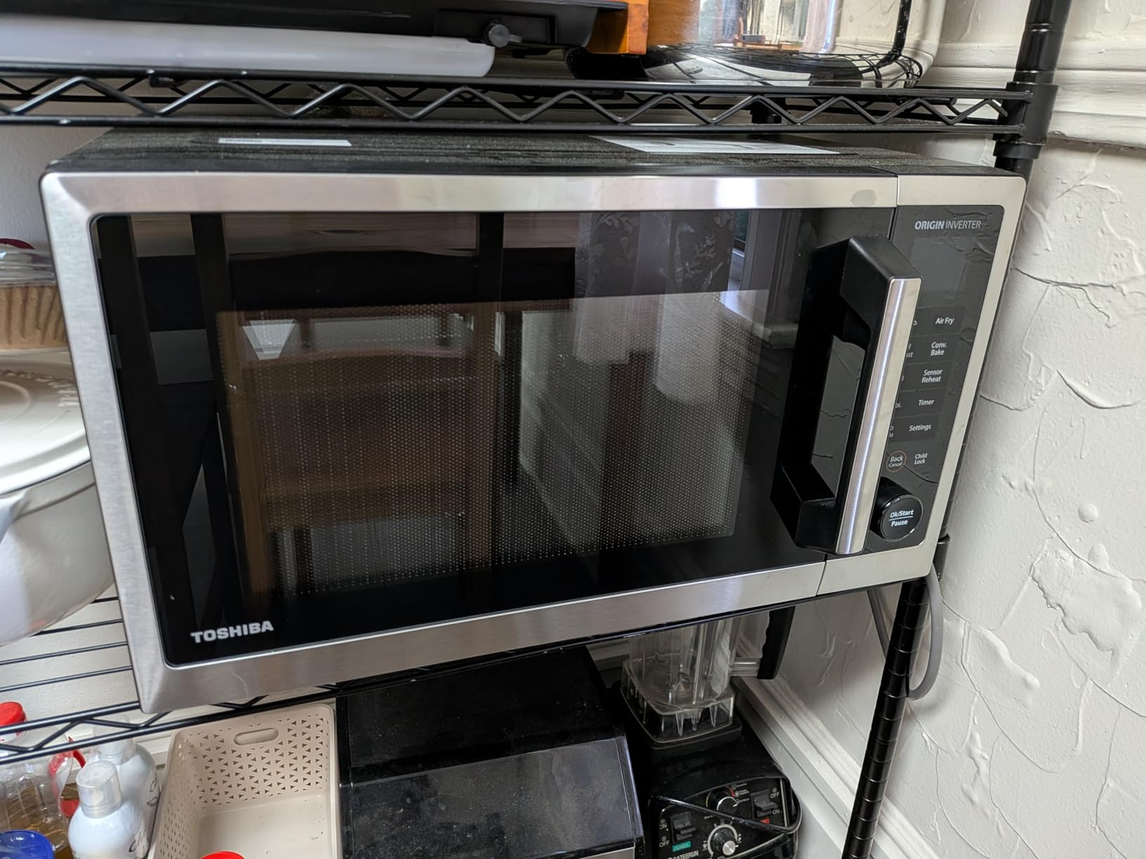 TOSHIBA OptiChef PRO MAX Air Fryer Combo Microwave Oven with 2.4-Inch Color Screen, Origin Inverter Technology, Smart Sensor, Compatible with Alexa, 1100W, 1.3 Cu.Ft, Silver ML2-STC13SAIT(SS) customer photo 2