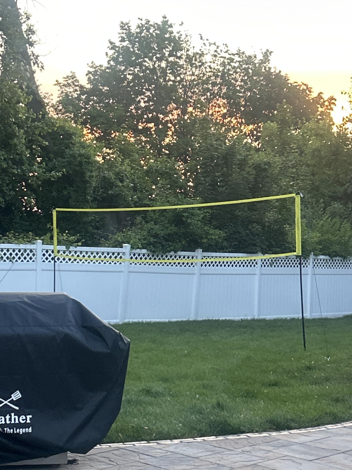 Outdoor Portable Volleyball Net System - Adjustable Height Poles with Soft Volleyball Ball, Pump, Hammer, Boundary Line, and Carry Bag for Backyard, Beach, Lawn customer photo 1
