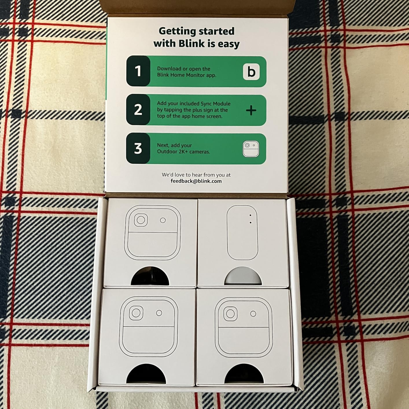 Blink Outdoor 2K+ (newest model) - Wireless smart security camera, 2K video resolution, enhanced audio, two-year battery. Sync Module Core included (2 camera system) customer photo 1