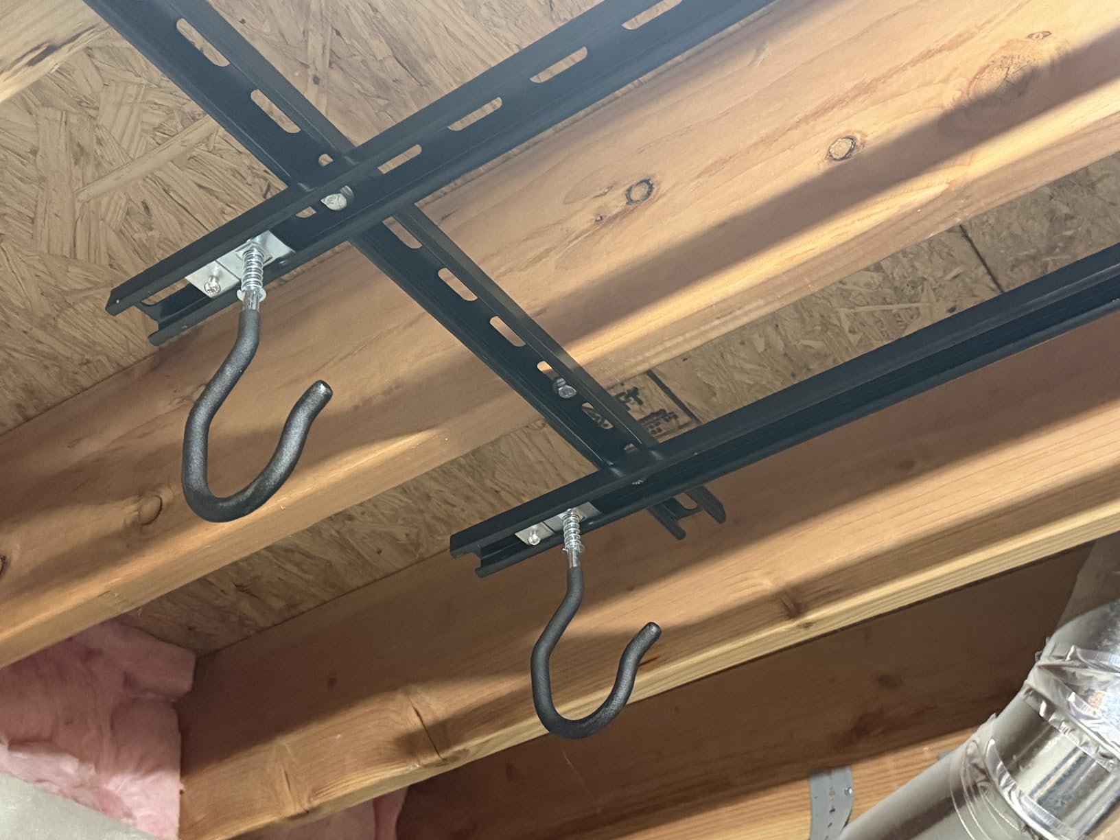 TORACK Ceiling Bike Rack for Garage, Ceiling-Mounted Bicycle Storage Hooks for 4 Bikes (Horizontal) or 8 Bikes (Vertical) customer photo 2
