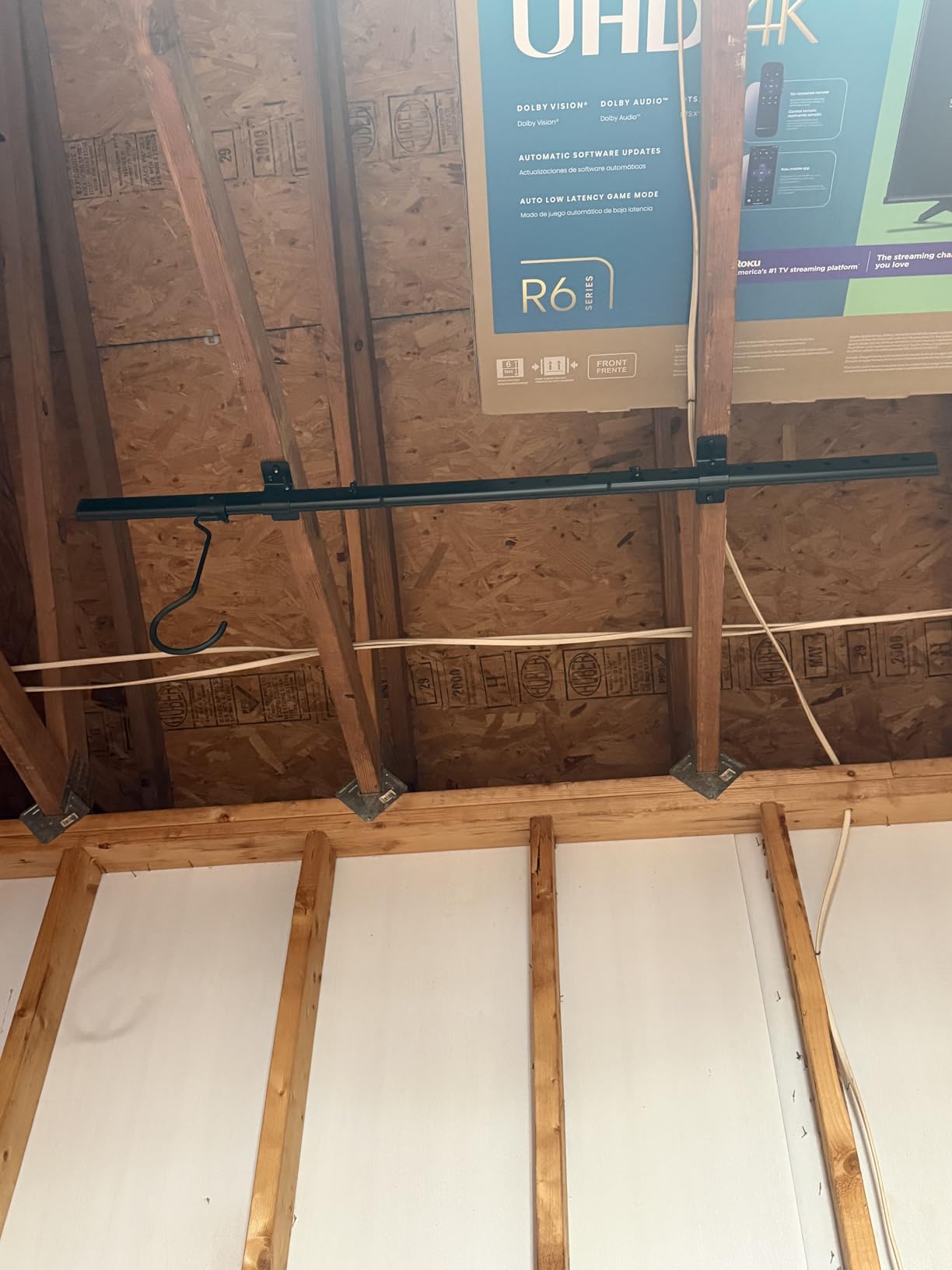 Urban Deco Ceiling Mounted Bike Rack for Garage, Indoor Metal Bike Hanger with 8 Adjustable Ceiling Hooks Hold 4-8 Bikes (2-Piece Set) customer photo 2