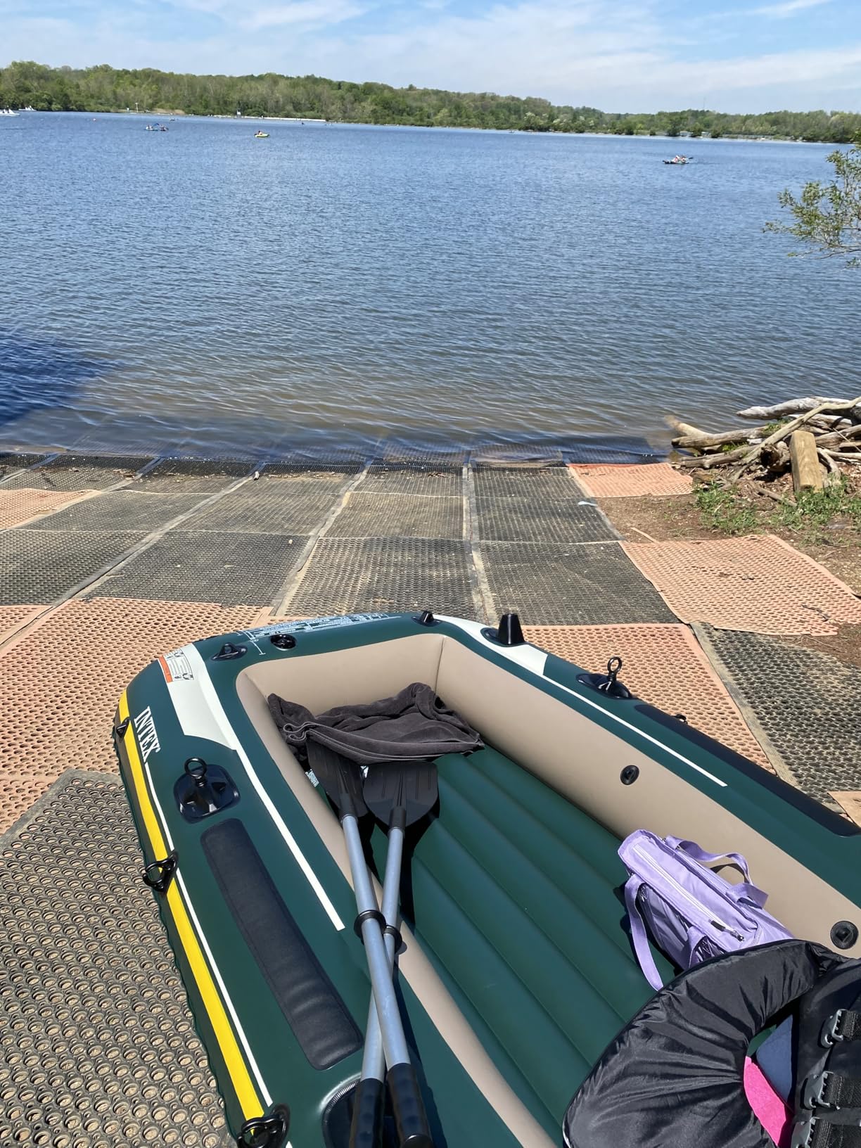 INTEX Seahawk Inflatable Boat Series: Includes Boat Oars and High-Output Pump - Fishing Rod Holders - Gear Pouch (3 Person) customer photo 2