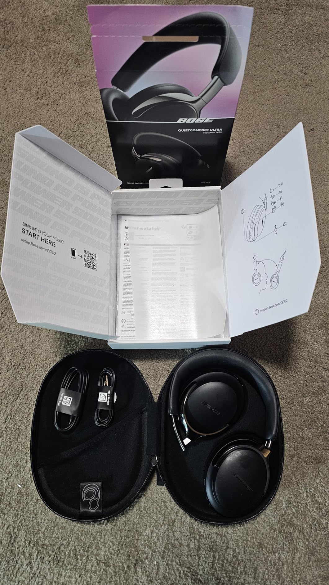 Bose QuietComfort Ultra Bluetooth Headphones (2nd Gen), Wireless Headphones with Spatial Audio, Over Ear Noise Cancelling with Mic, Up to 30 Hours of Playtime, Desert Gold - Limited Edition Color customer photo 1