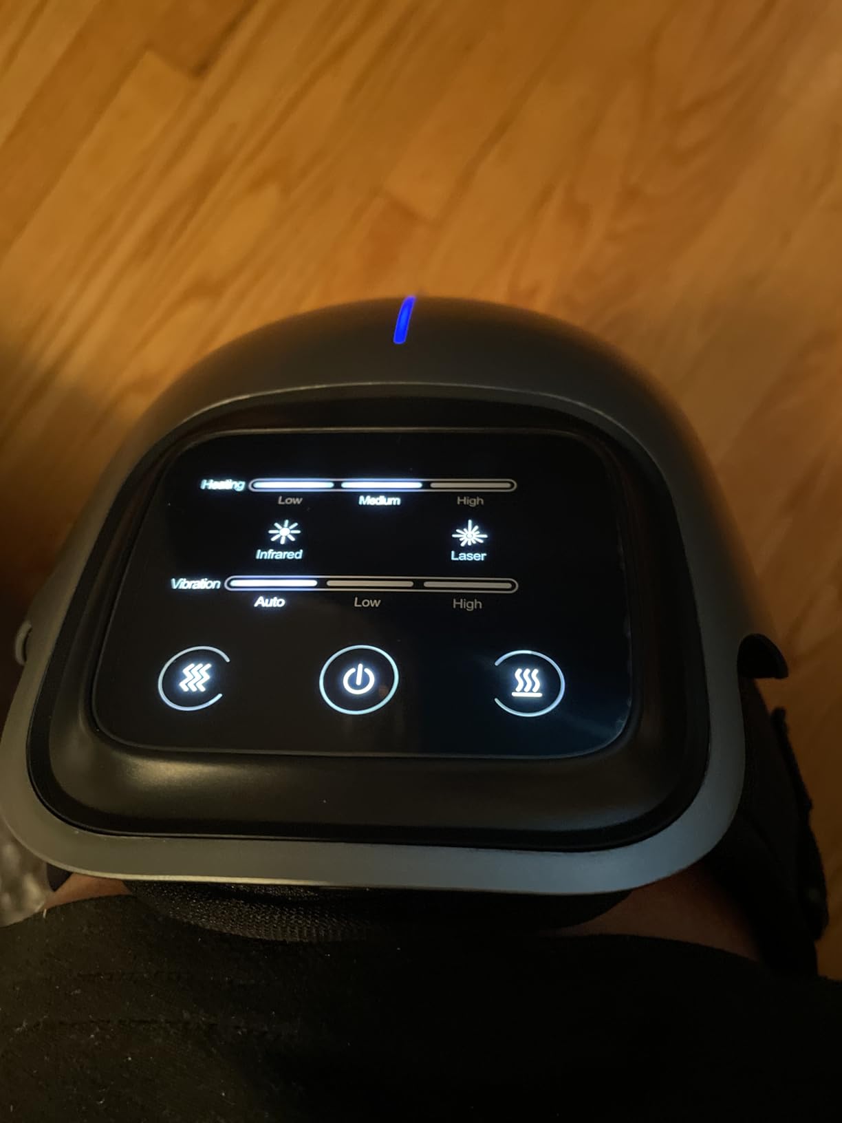 Medcursor Knee Massager with Heat, Cordless Heated Knee Massage for Pain Relief with 3 Heating Levels, 3 Vibration Modes, LED Screen, Adjustable Straps, Gift for Men and Women customer photo 1