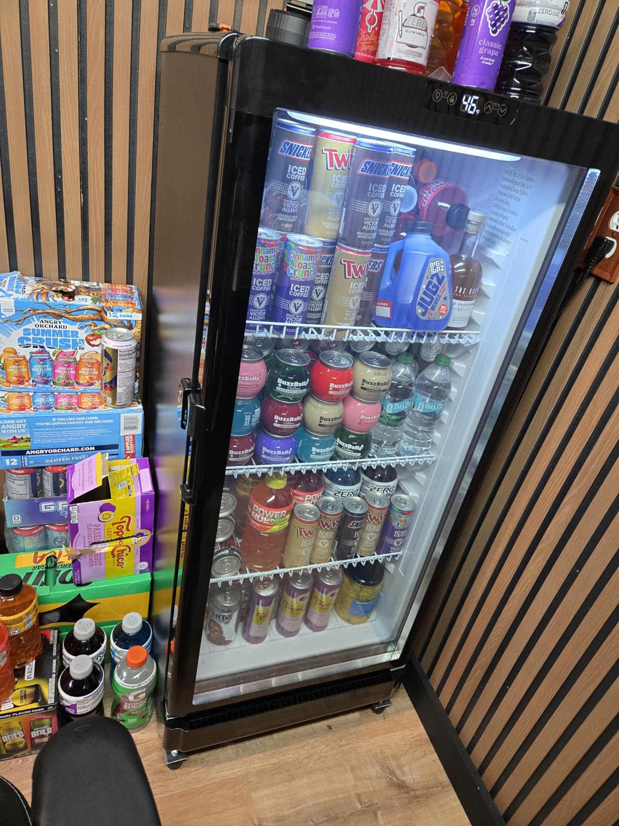 8.5 Cu.Ft Commercial Refrigerators, Display Fridge with Double-Tempered Glass Door, Outdoor Beverage Refrigerator with Locking, Key & LED, Beverage Cooler for Bar, Office, Restaurant customer photo 1