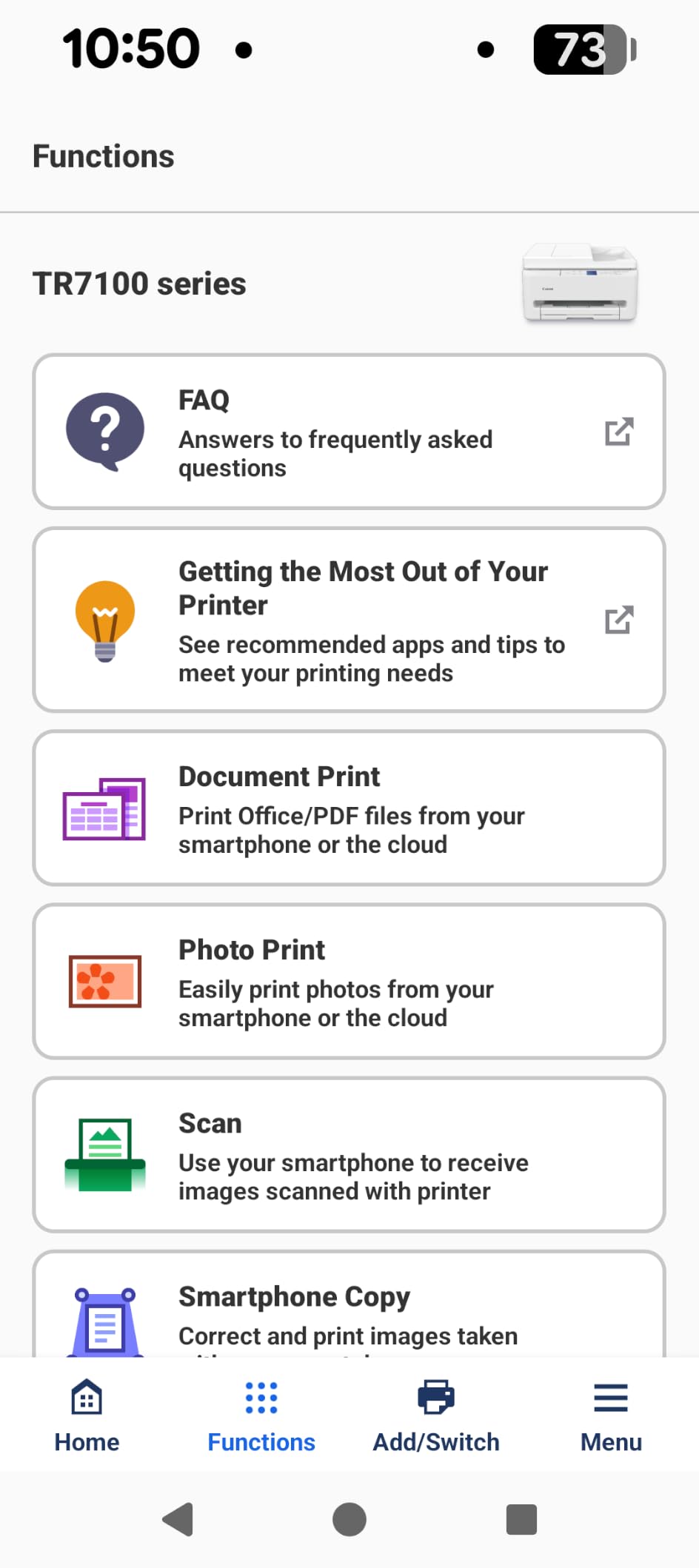 Canon PIXMA TR7120 Wireless Color Inkjet Printer for Duplex Printing, White - Home Printer with Copier/Scanner, Auto Document Feeder, Compact Design customer photo 1