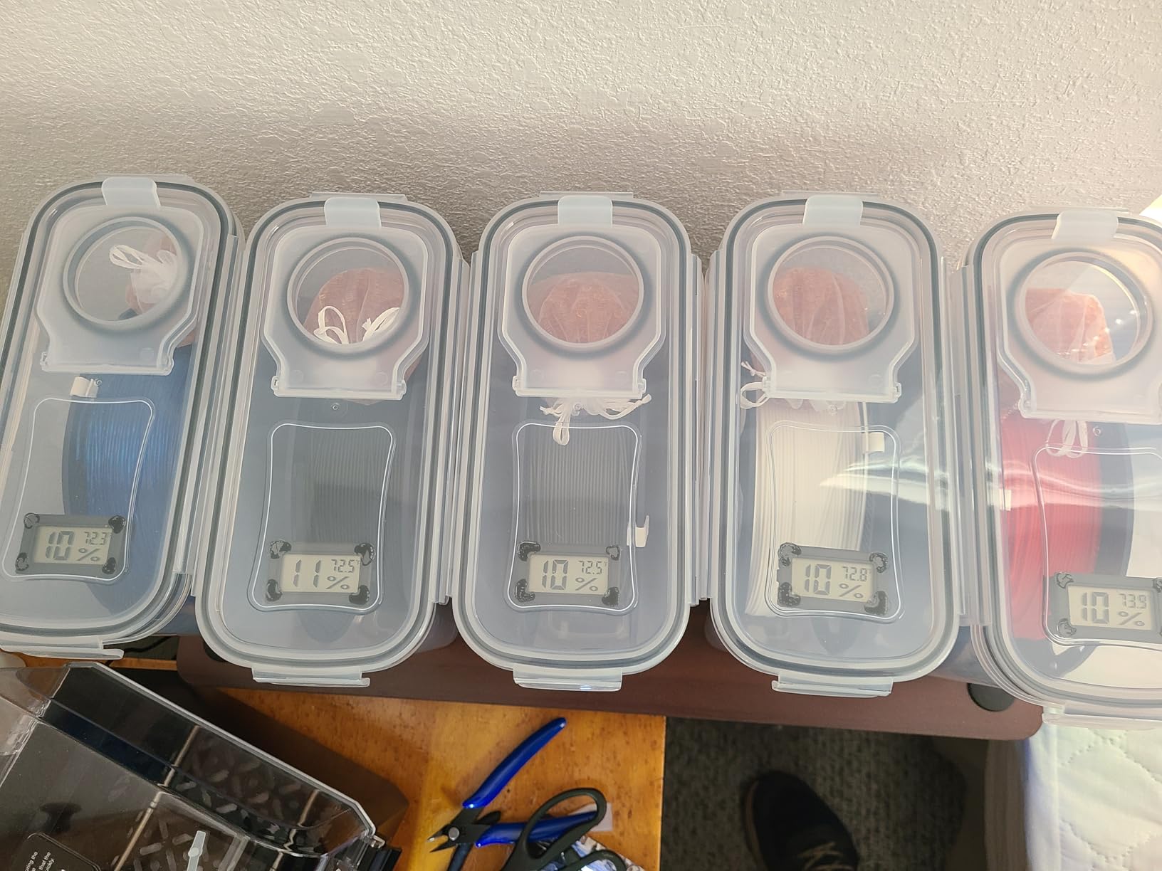 AMZPro Filament Storage Box - 4 Pack Filaments Container for 3D Printing Filaments Sealing and Protection - Portable Filament Storage with Desiccant, Water-Proof and Dust-Proof 4.0L customer photo 2