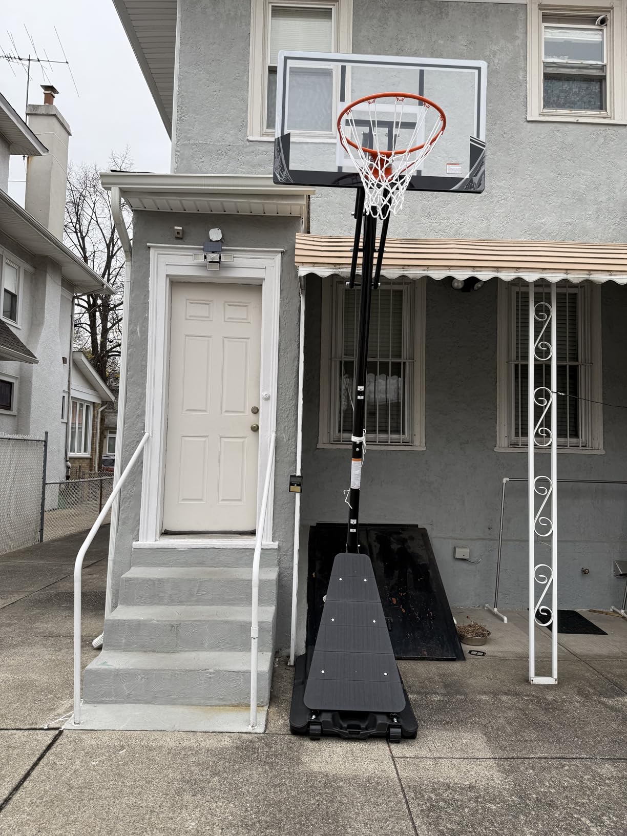 BACKYARD BLITZ Basketball Hoop, 44&48IN&54IN Backboard Portable Basketball Goal System, 10FT Hand-Crank Adjustable Basketball Hoops Outdoor customer photo 2