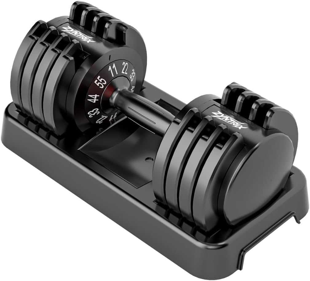 25/55lb Pair Adjustable Dumbbell Set, Adjustable Dumbbells Set of 2, 5 in 1/10 in 1 Free Weights Dumbbells Set with Anti-Slip Texture Handle, Weight Set For Home Gym Suit both Men and Women customer photo 1
