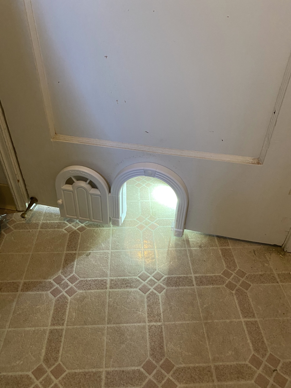 Purrfect Portal Meow Manor Cat Door Interior Door - No-Flap, Fits Cats Up to 20 lbs, Easy DIY Setup, No Training Needed, White customer photo 2