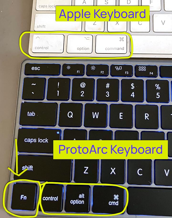 ProtoArc Backlit Wireless Keyboard for Mac - K110-A Aluminum Bluetooth Keyboard for Mac, Adjustable Feet, Multi-Device, Ultra Slim Full Size Rechargeable, for MacBook Pro/Air, iMac - Space Gray customer photo 2