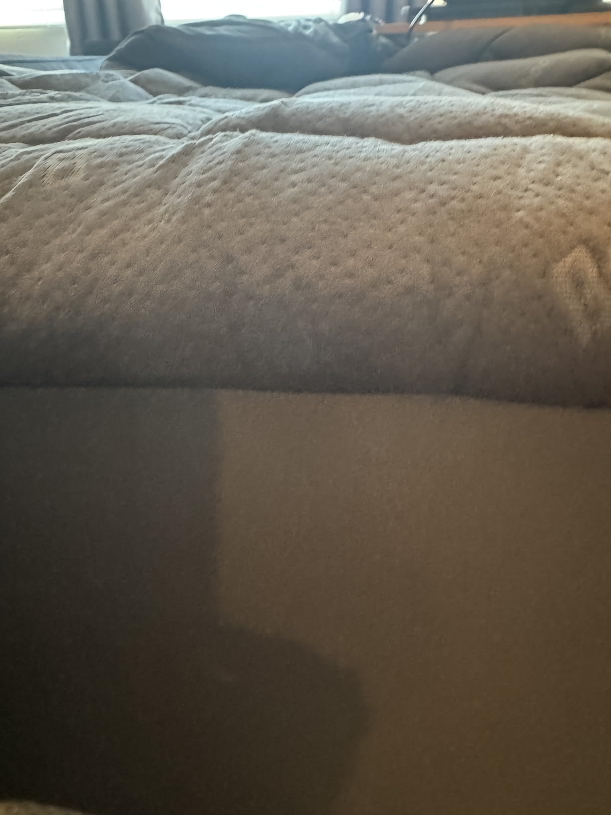 Niagara Sleep Solution Ultra Soft Queen Size Mattress Topper - Rayon Derived from Bamboo Pillow Top Mattress Pad for Back Pain Relief - Naturally Cooling for Hot Sleepers, Dark Gray customer photo 2