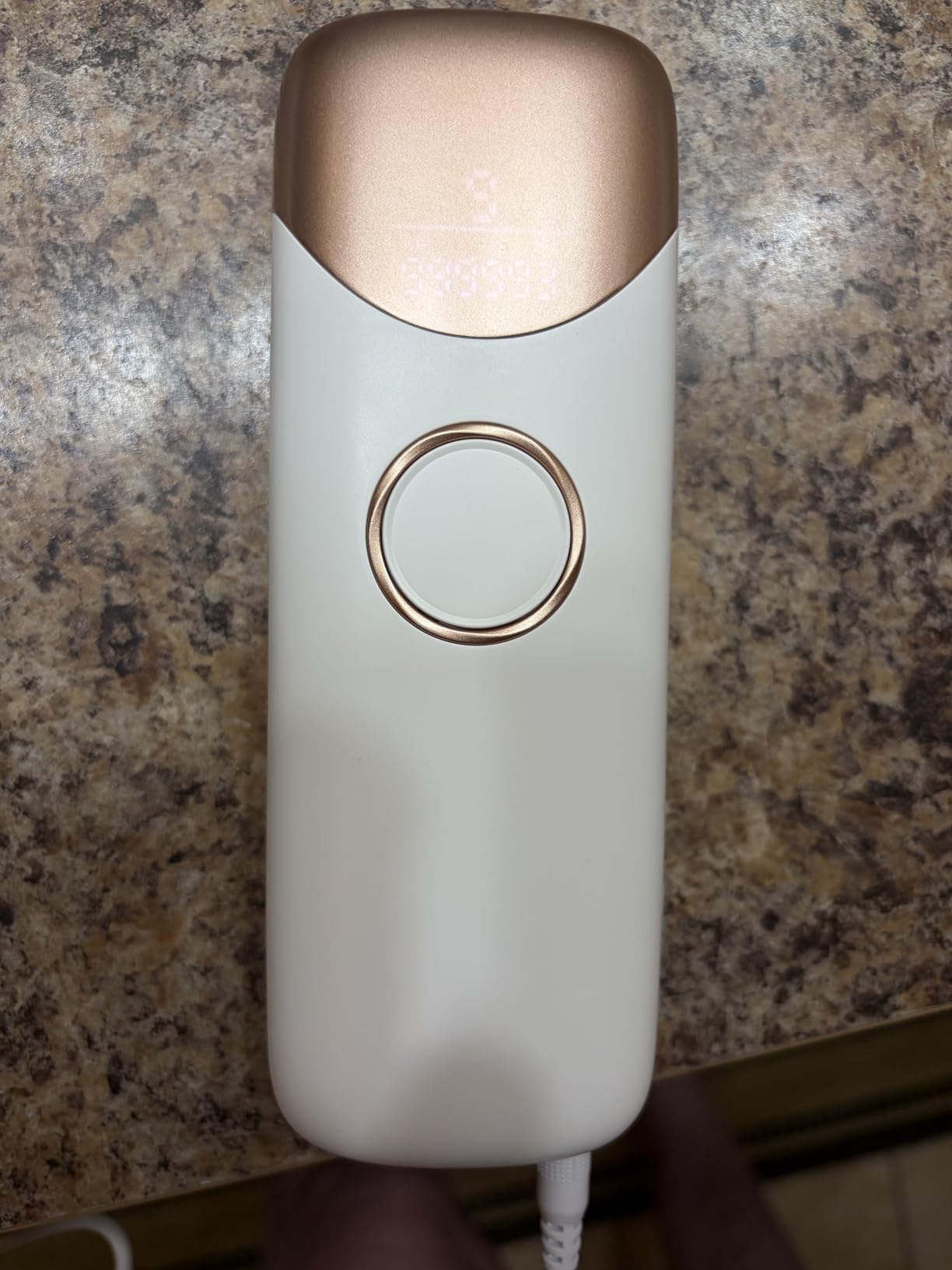 Ubroo Laser Hair Removal with 5 Celsius Ice Cooling, Hand-held Hair Removal Device IPL Hair Removal for Women and Men, Reduce Hair Regrowth, Full Body Use for Legs, Bikini, Armpits (Gold) customer photo 1