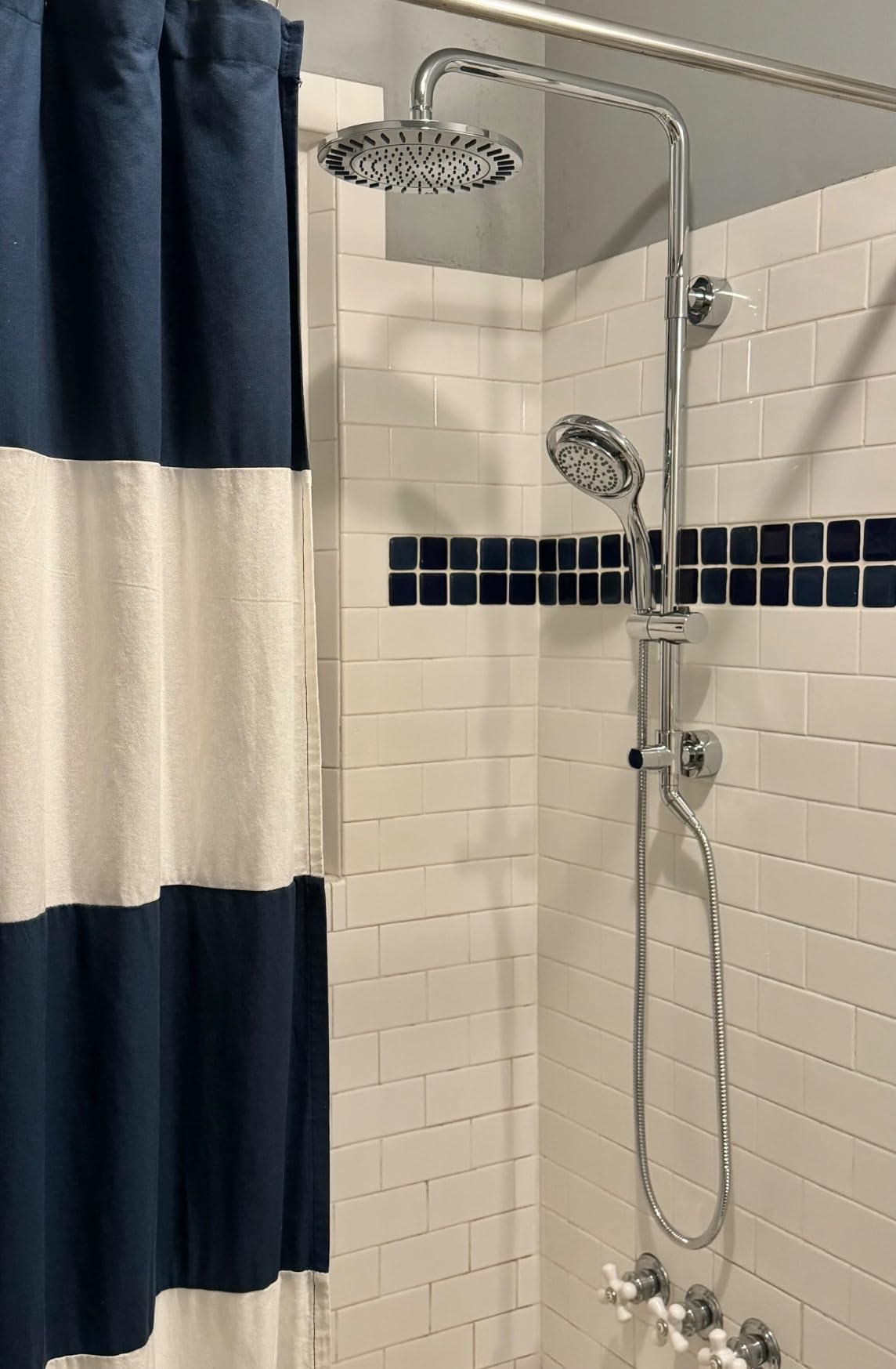 BRIGHT SHOWERS Rain Shower System Combo - 9 Inch Rainfall & Handheld Shower Heads with Power Wash, Solid Brass Rail, Height Adjustable Holder, 60 Inch Long Stainless Steel Hose, Matte Black customer photo 1