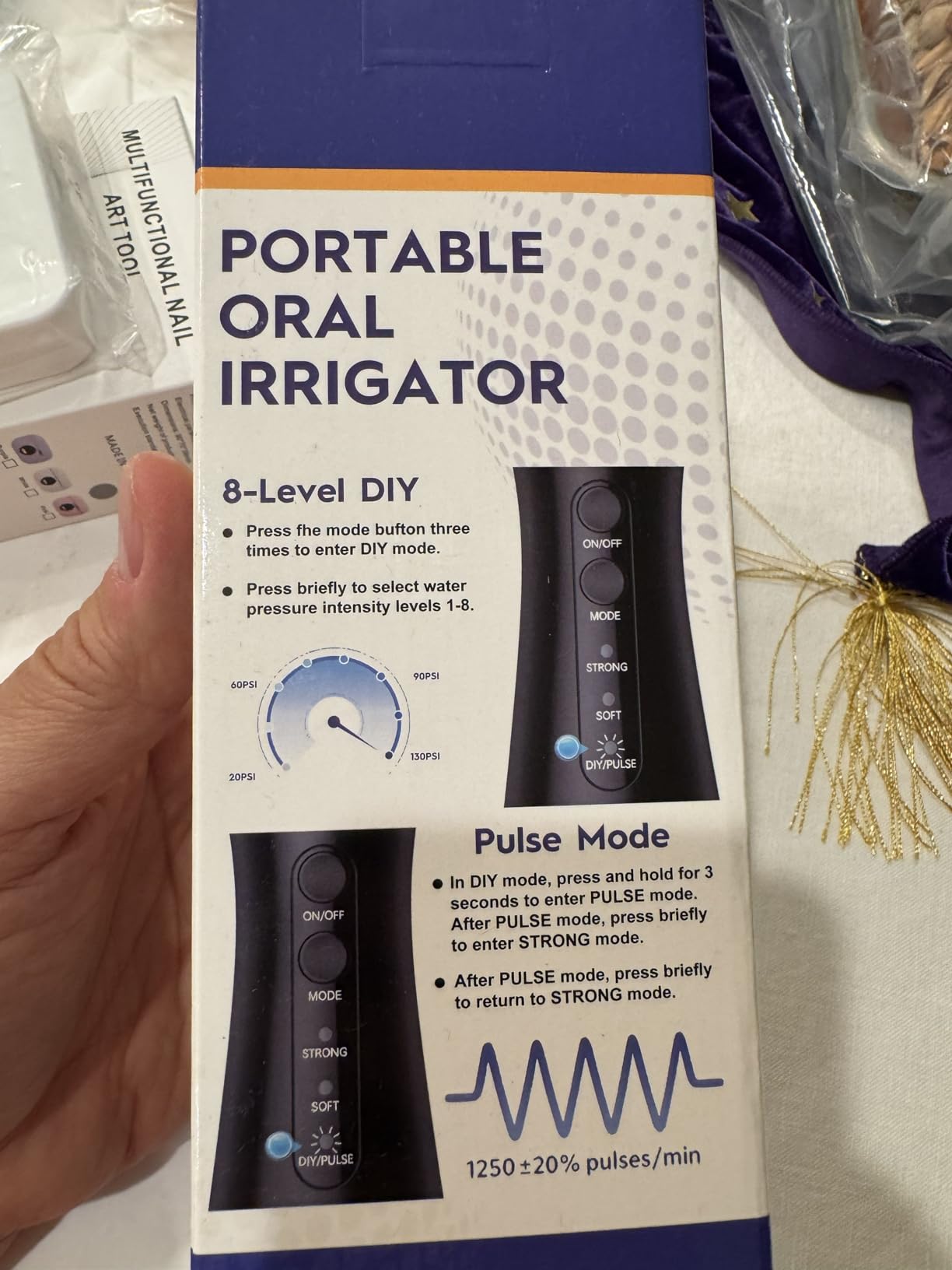 Water Dental Flosser Teeth Pick 300ML Portable Cordless Oral Irrigator for Teeth Cleaning with 4 Modes 5 Jet Tips 12 Pressure Settings USBCharger IPX7 Irrigation Cleaner for Home Travel Black customer photo 1