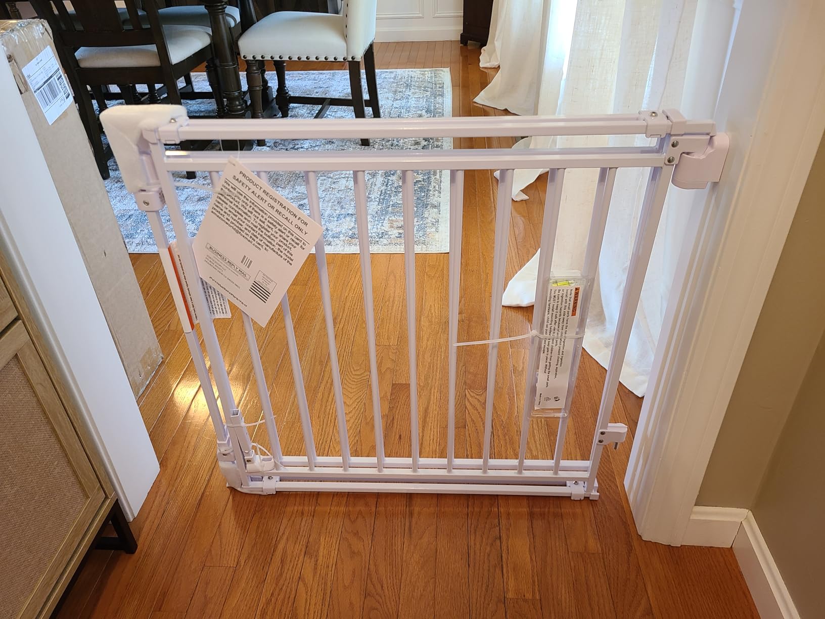 Betertek Baby Gate for Doorways&Top/Bottom of Stairs-No Bottom Bar&Extra Wide Walk Thru Door, 31-54