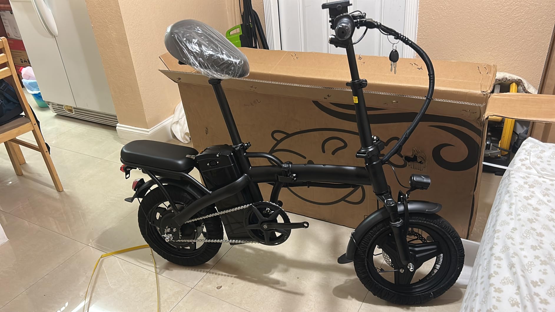 LELEKUAI Electric Bike for Adults, 1200W Peak Motor Commuter Ebike, 20-28MPH Speed, 32 Miles Range, Removable Waterproof Battery, Dual Disc Brakes Electric Bicycle, UL 2849 Certified customer photo 2