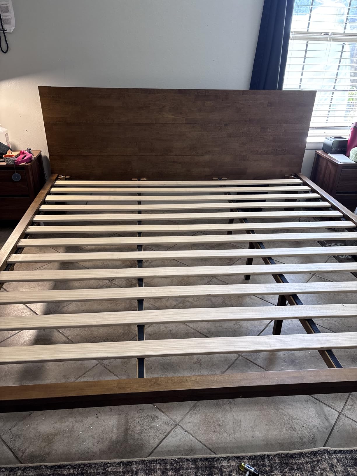 Softa Mikor King Japanese Joinery Bed Frame with Headboard, Solid Rubberwood, 1500 Lbs Heavy Duty Slats Support, SGS Certified, 15Min No-Tool Setup, Hidden Storage, USB-A/C Port, No Box Spring Needed customer photo 2