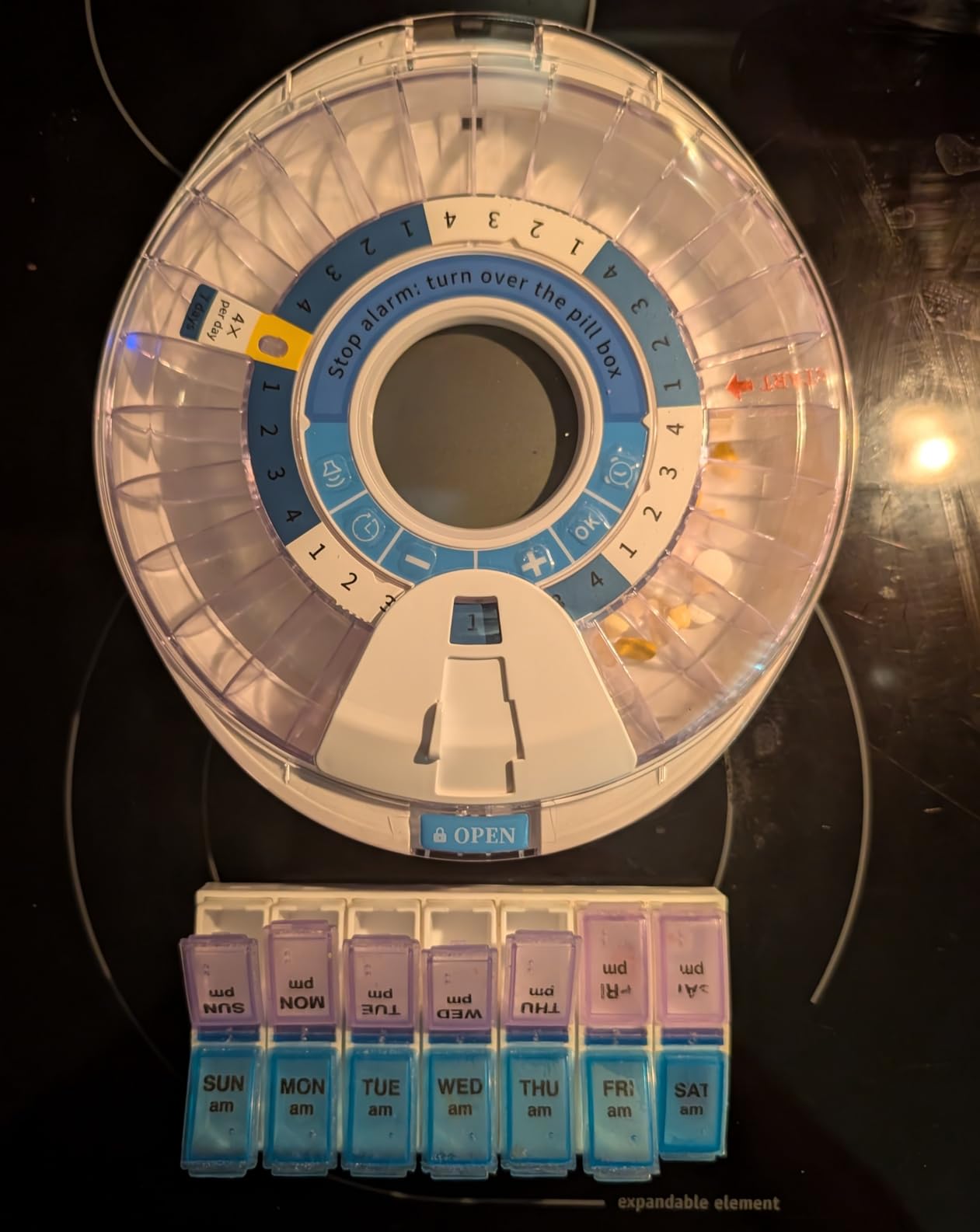 Betife 2nd Gen Automatic Pill Dispenser for Elderly with Alarm - 28 Slots, Key Locked, Alarm & Light Reminder, Mix-Proof, XL Display customer photo 2