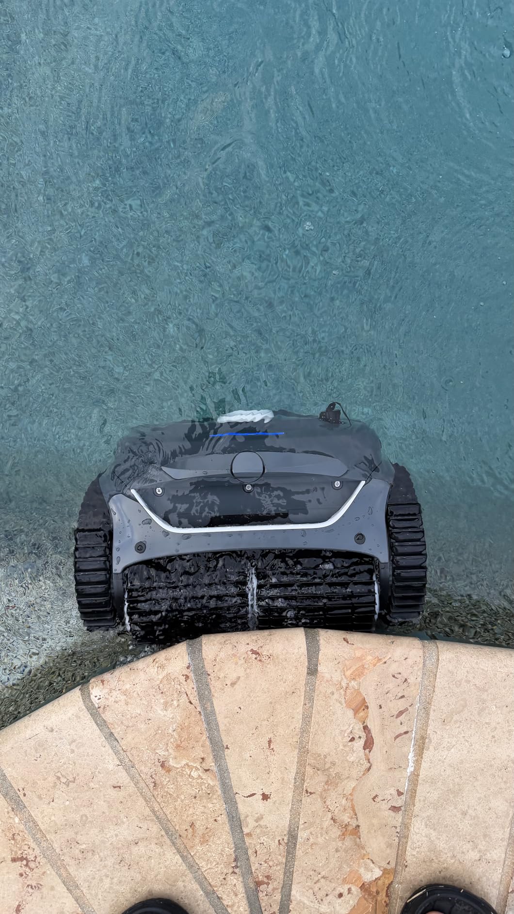 WYBOT C2 Cordless Robotic Pool Cleaner, Dual Filtration, Wall Climbing & Waterline Cleaning, App Scheduling, Smart Navigation, Pool Vacuum for Inground Pools (Gray) customer photo 2