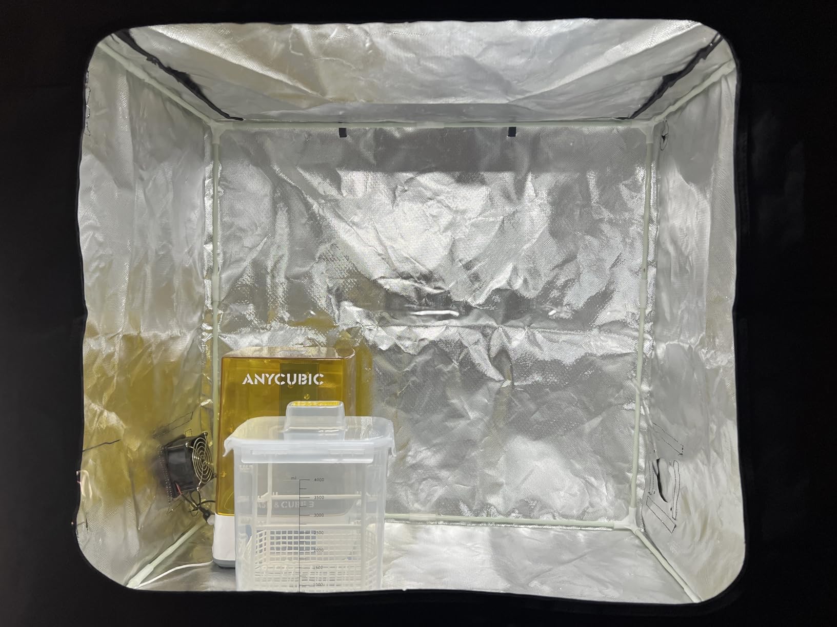3D Printer Enclosure with Ventilation, 31x28x21 In, Adjustable Fan, 5-in-1 Air Quality Detector & LED Light, Odor Absorbing Dustproof Noise Isolating Cover for LCD UV Resin 3D Printer, 3D Printer Tent customer photo 1